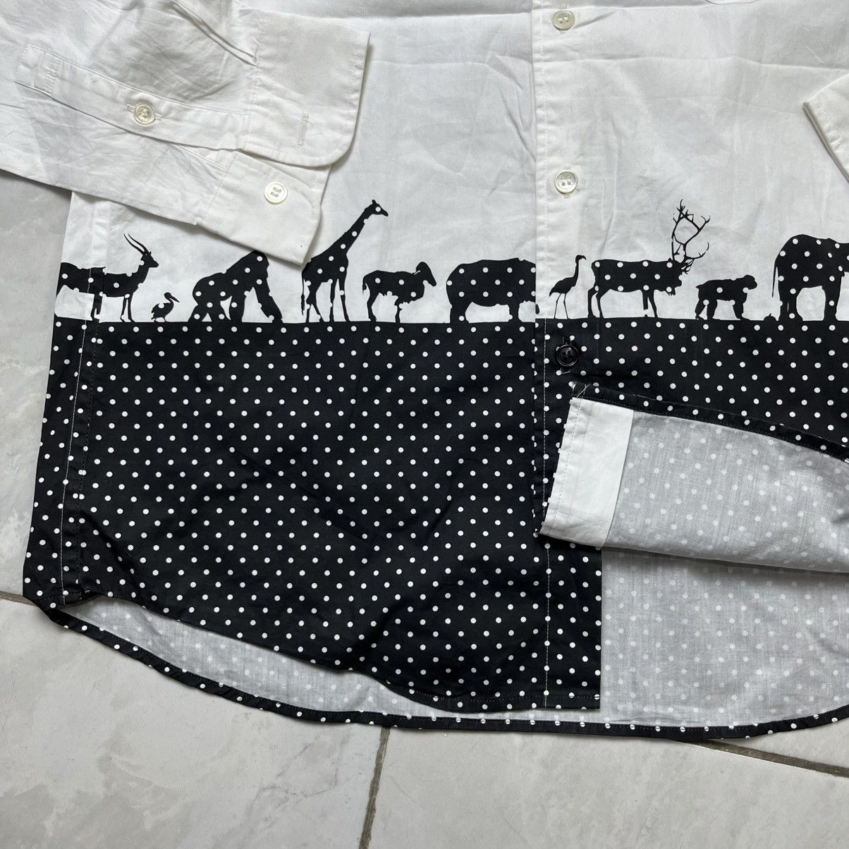 Issey miyake frapbois animals long sleeve button ups shirt