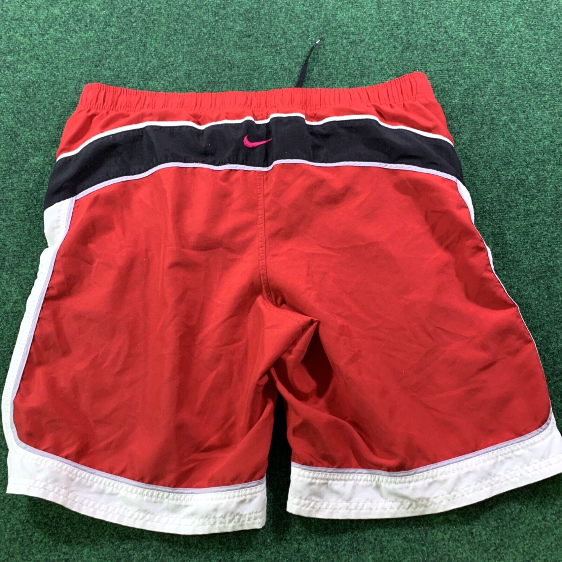 Nike Nike Mens Pull On Swim Shorts Trunks Athletic Medium Black Red Trim Size US 33 - 5 Thumbnail
