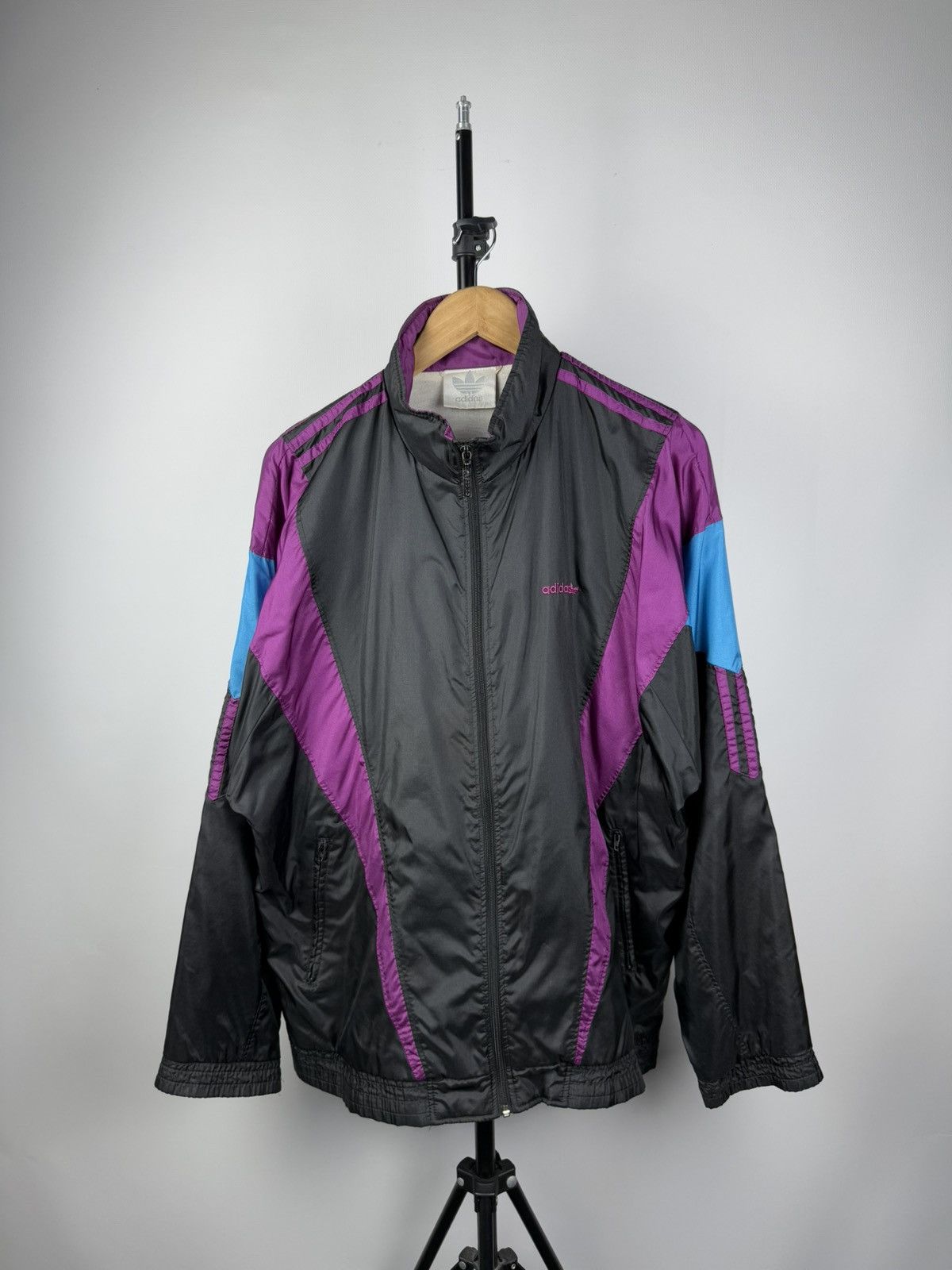 Adidas × Vintage Vintage 90s Adidas Nylon Track Full Zip Y2K Jacket Size US M / EU 48-50 / 2 - 1 Thumbnail