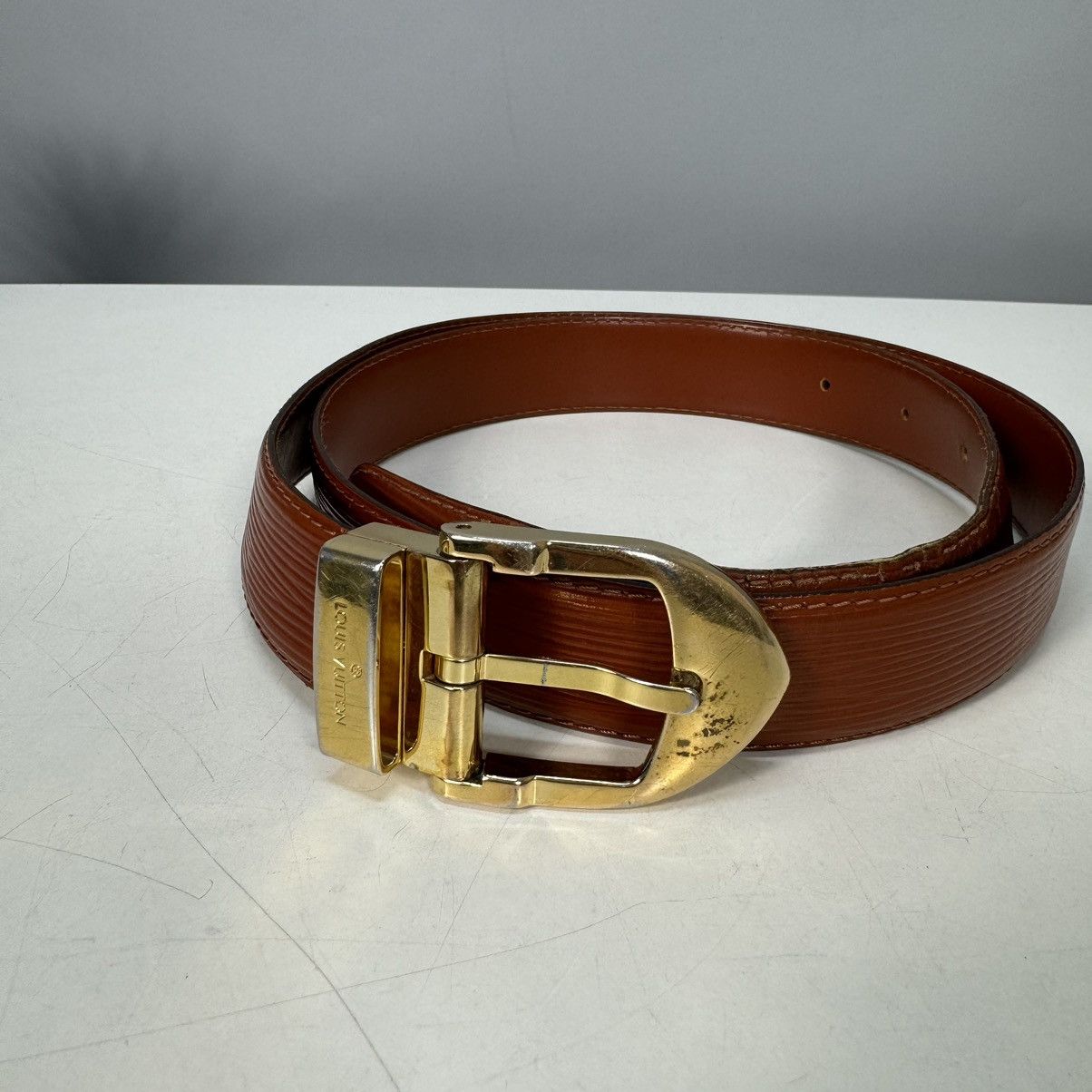 Louis Vuitton LOUIS VUITTON belt Epi santule leather/metal Size ONE SIZE - 2 Thumbnail