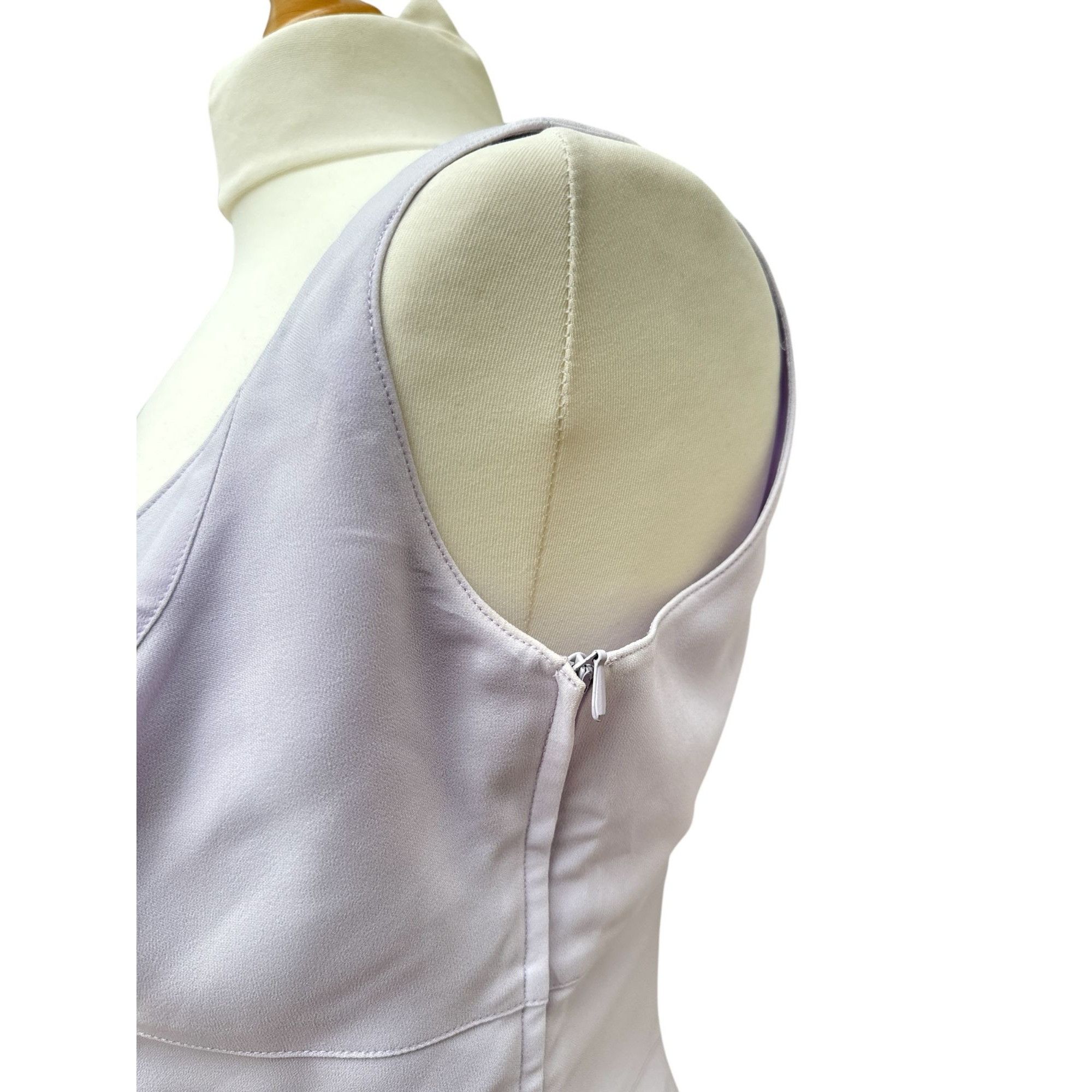 Thierry Mugler 1990s Light Purple Fitted Crop Top Size L / US 10 / IT 46 - 3 Thumbnail