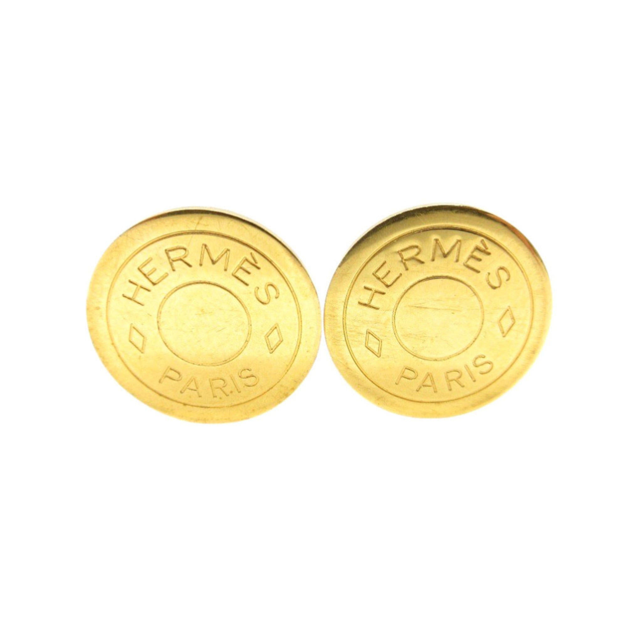 Hermes Hermes Serie Earrings Metal Gold 0170HERMES Size ONE SIZE - 1 Thumbnail