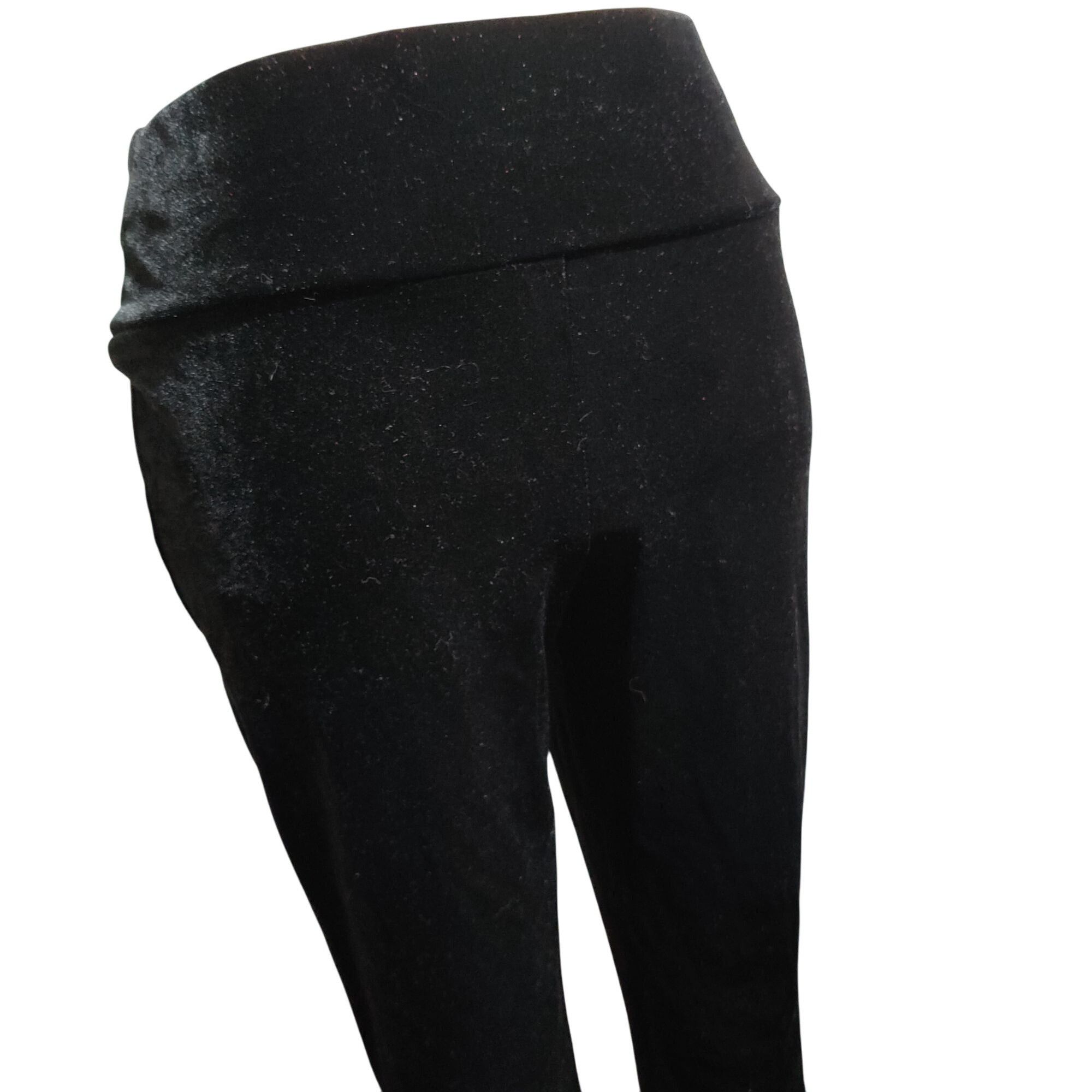 Other INC International Concepts 6 Womens Pants Black Velour Pull Size 28" / US 6 / IT 42 - 2 Thumbnail