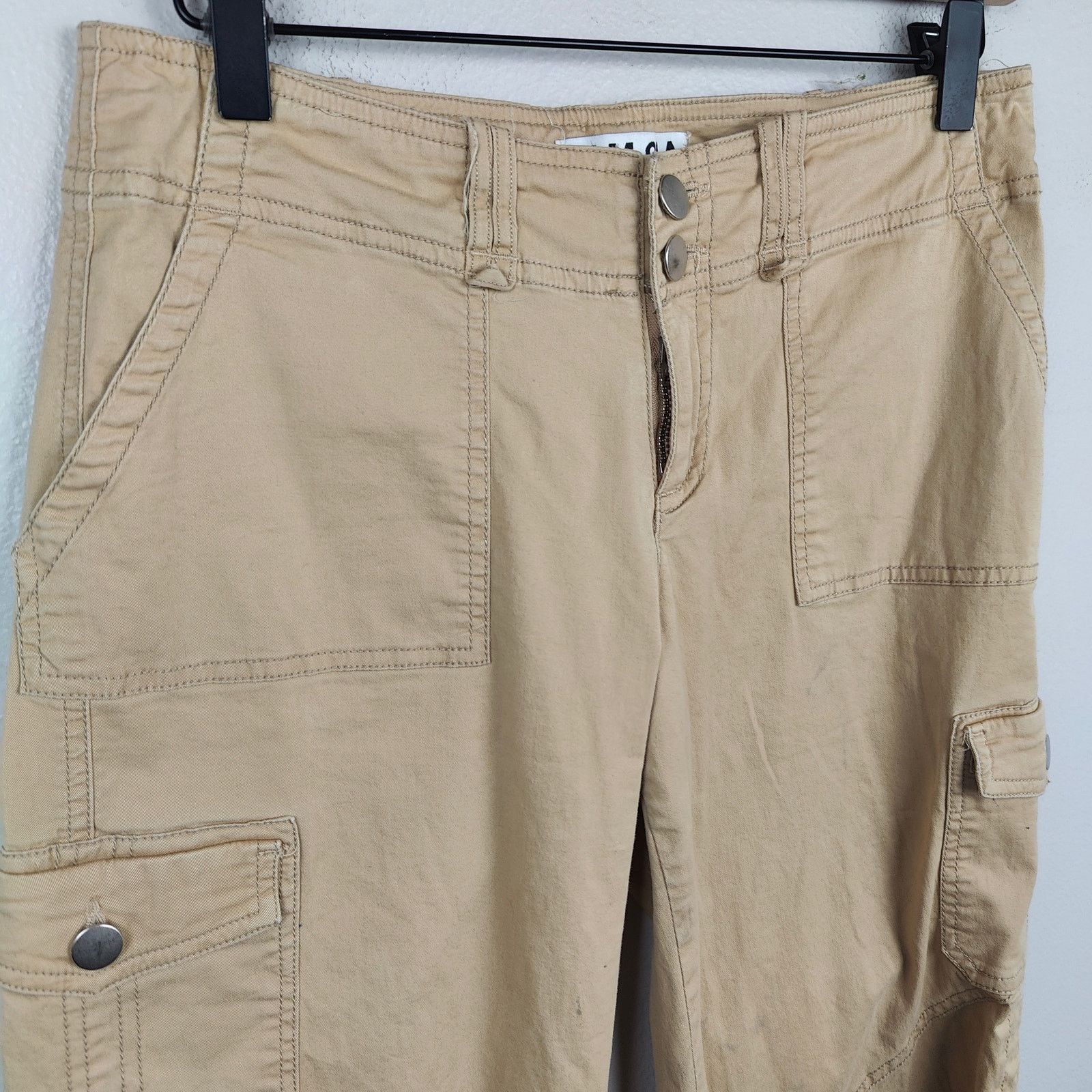 Other I.Am.Gia Ryder Cargo Pants Small Tan Low Rise Y2K Baggy Size 28" / US 6 / IT 42 - 2 Thumbnail
