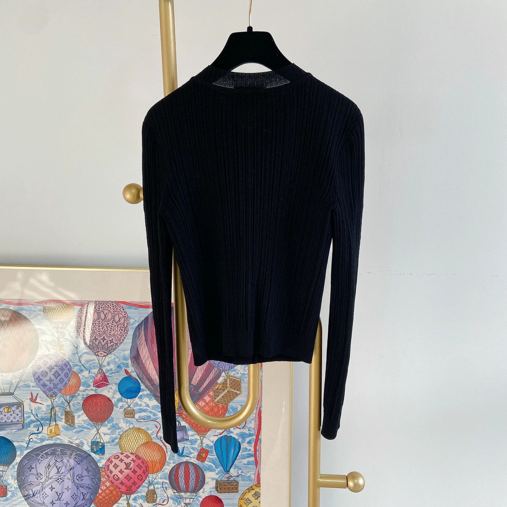 Balmain Balmain Black Silver Button Knit Sweater 36 Size XS / US 0-2 / IT 36-38 - 2 Thumbnail