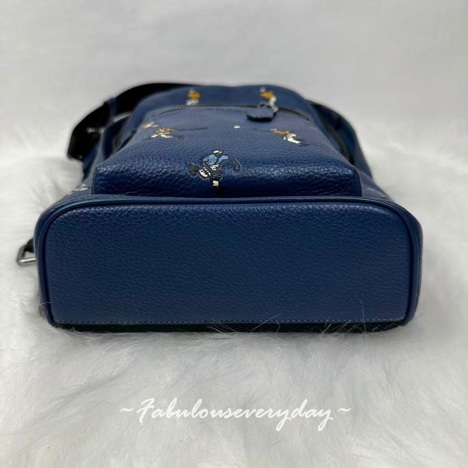 Coach Coach MENS West Pack Baseball Print Leather/Deep Blue Sports Size ONE SIZE - 6 Thumbnail