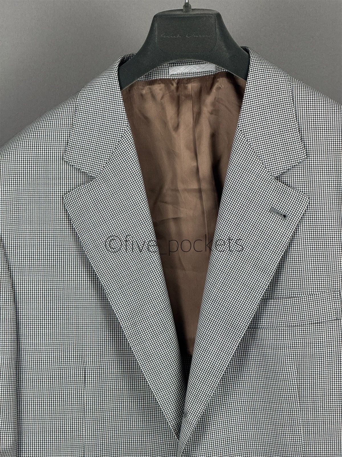 Brunello Cucinelli NEW Brunello Cucinelli Houndstooth Mens Sport Coat Blazer Size 44R - 2 Thumbnail