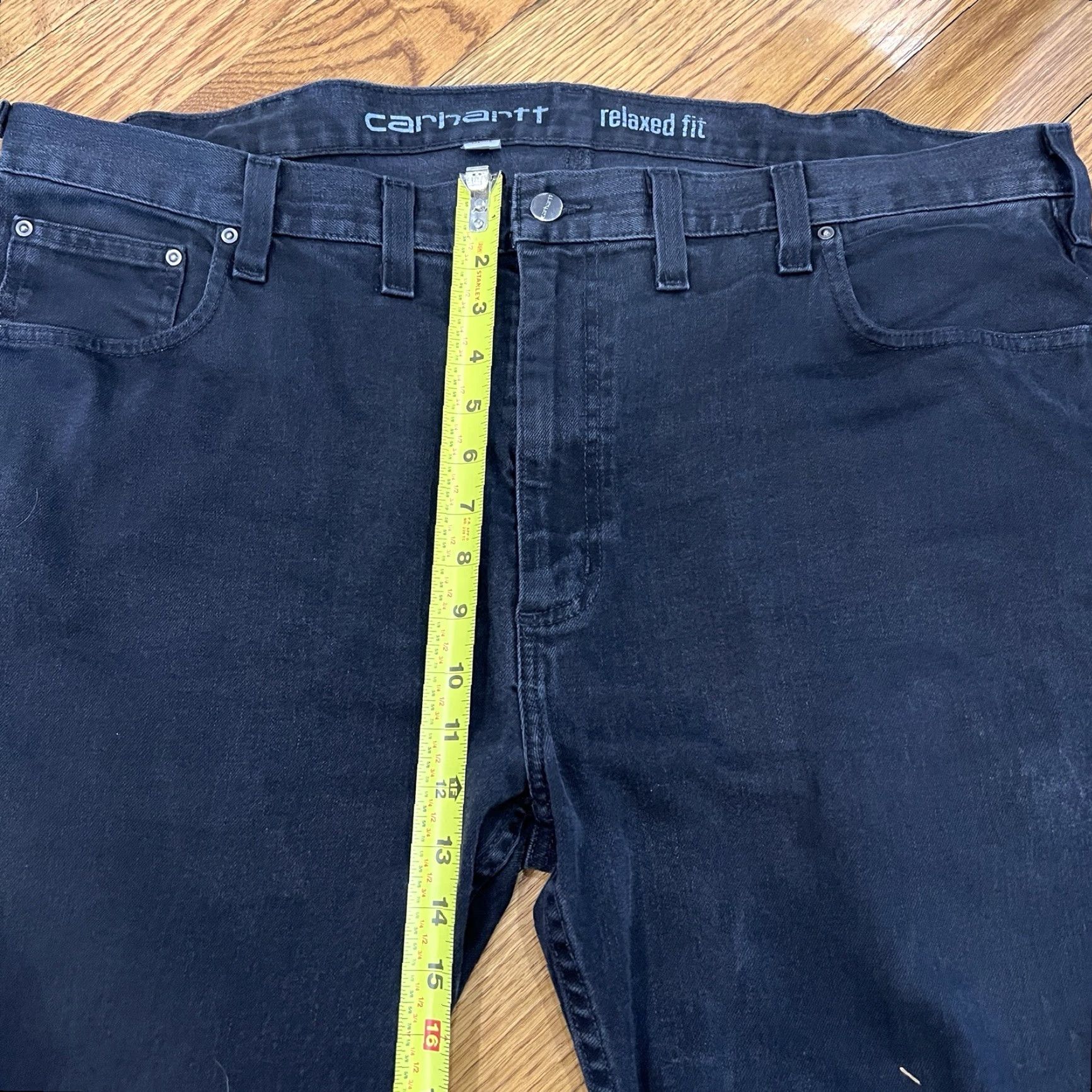 Carhartt VINTAGE Carhartt Men's Utility Work Pants Loose Fit Black Canvas 44x30 Casual Workwear Size US 44 / EU 60 - 4 Thumbnail