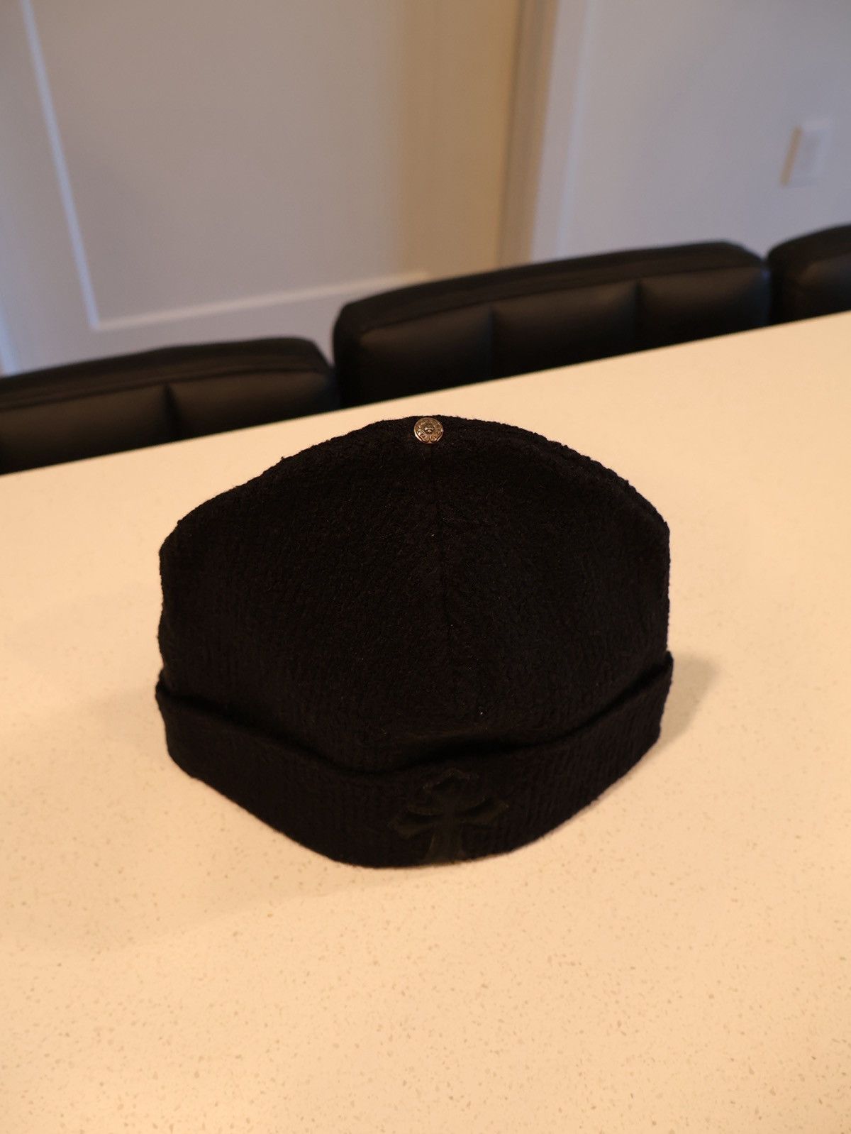 Chrome Hearts Chrome Hearts Pony Hair Patch Black Beanie Size ONE SIZE - 3 Thumbnail