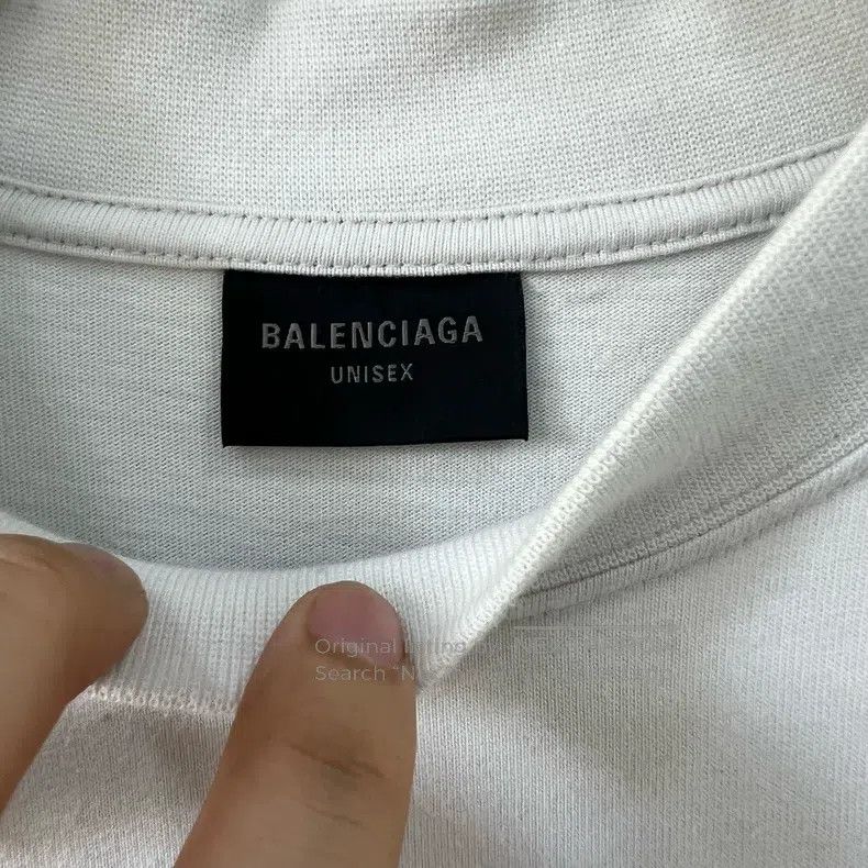 Balenciaga Balenciaga White and blue single-ring short-sleeve T-shirt Size US S / EU 44-46 / 1 - 3 Thumbnail