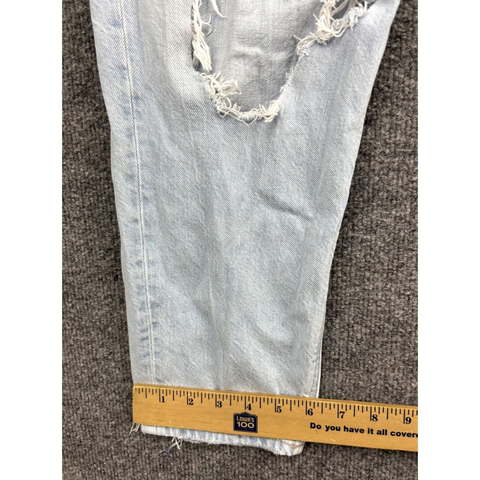 Vintage American Eagle Jeans Womens 6 Blue Mom Distressed Ripped High Rise Denim Jeans Size 28" / US 6 / IT 42 - 6 Thumbnail