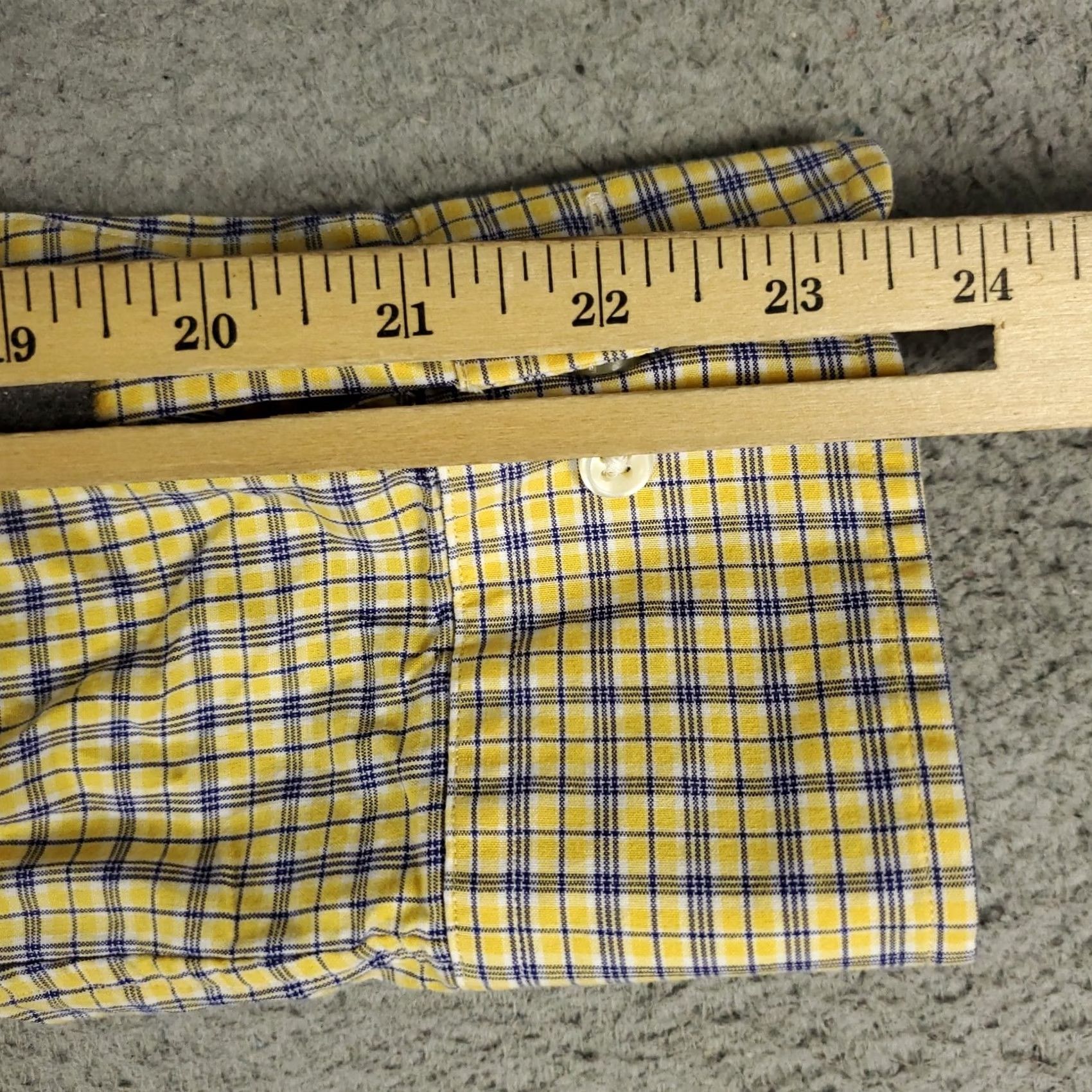 Ralph Lauren Ralph Lauren Shirt Mens 16 Yellow Plaid Dress Button Up Long Sleeve Size 42R - 6 Thumbnail