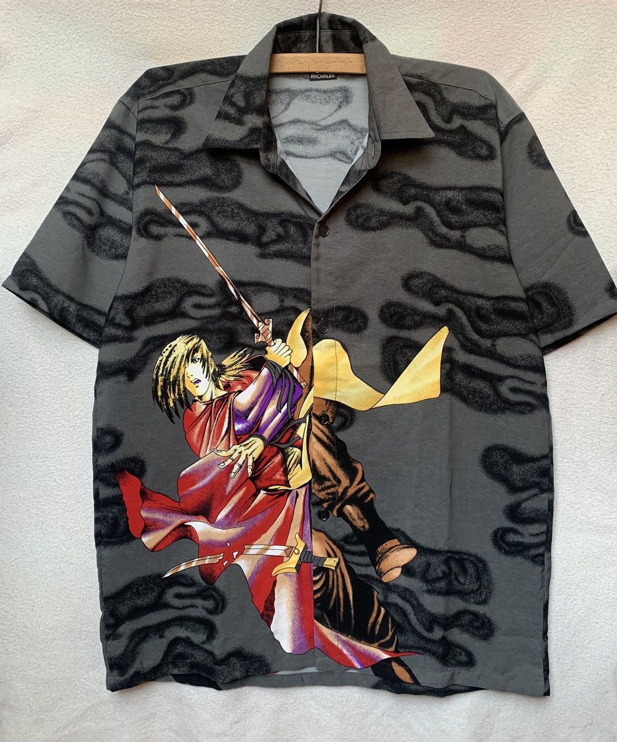 Japanese Brand × Vintage Vintage Y2K Anime shirt /button up | Single Stitch | L Size US L / EU 52-54 / 3 - 1 Thumbnail