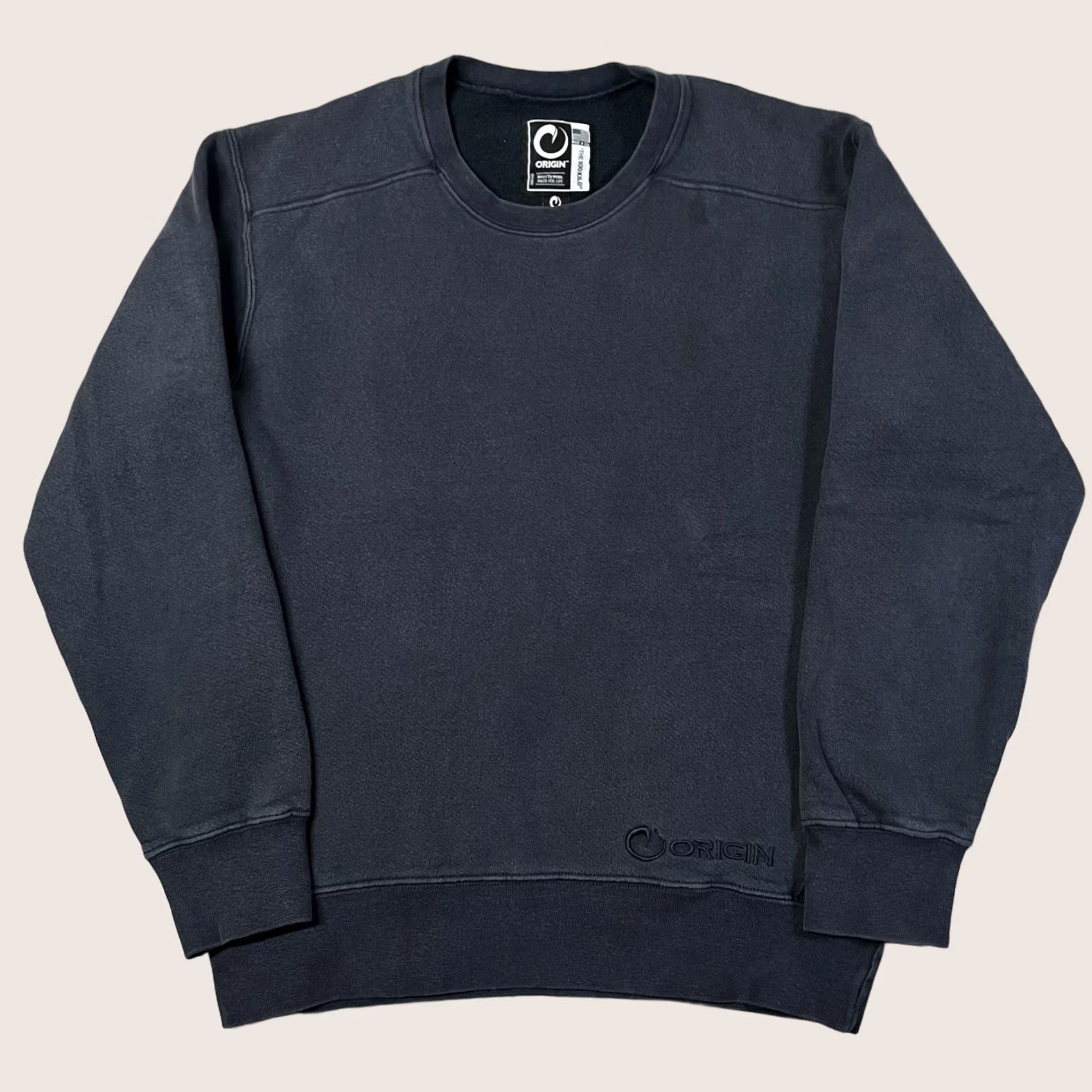 Vintage Origin Sweatshirt Mens S Blue Cotton Heavy Fleece Logo Embroidered Outdoor Hiking Crewneck Trapdoor? Size US S / EU 44-46 / 1 - 1 Thumbnail
