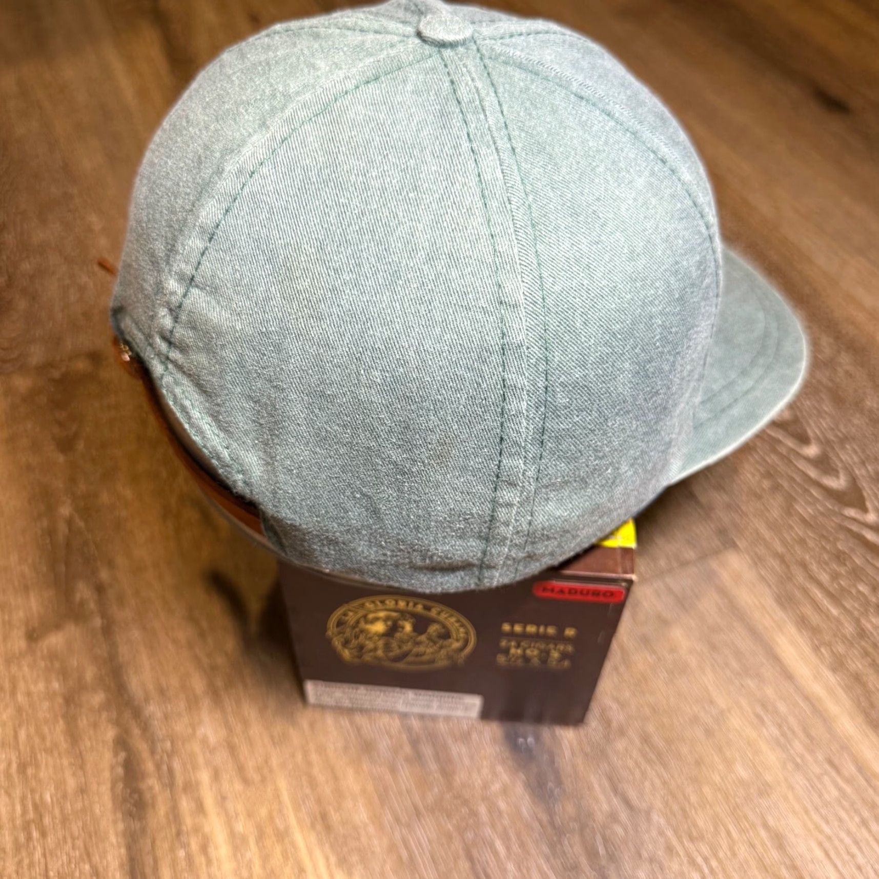 Vintage Husky Hat Adjustable Strap Back Denim Cap Green Mens One Size Baseball Cap Casual Everyday Cap Size ONE SIZE - 5 Thumbnail