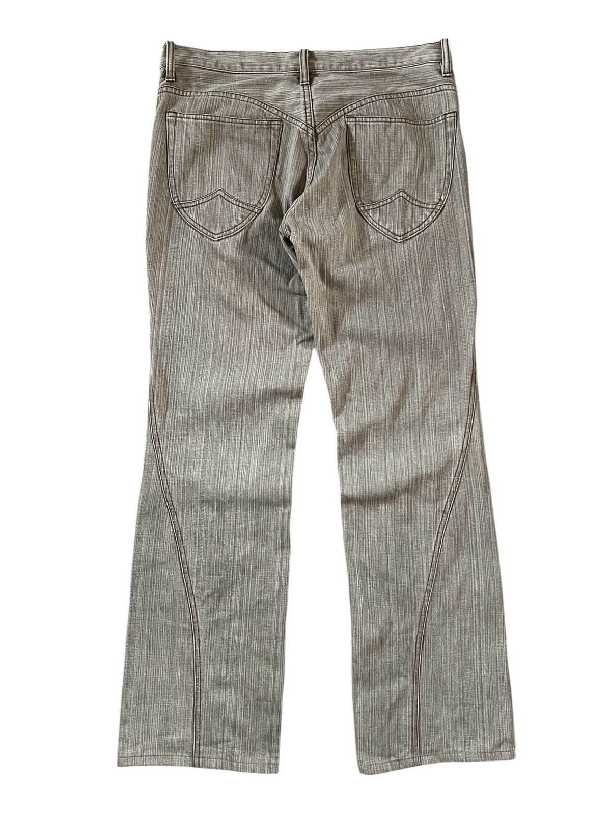 Nicole Club 2000s Nicole Club For Men Paneled Asymmetric Flare Jeans Size US 33 - 4 Thumbnail
