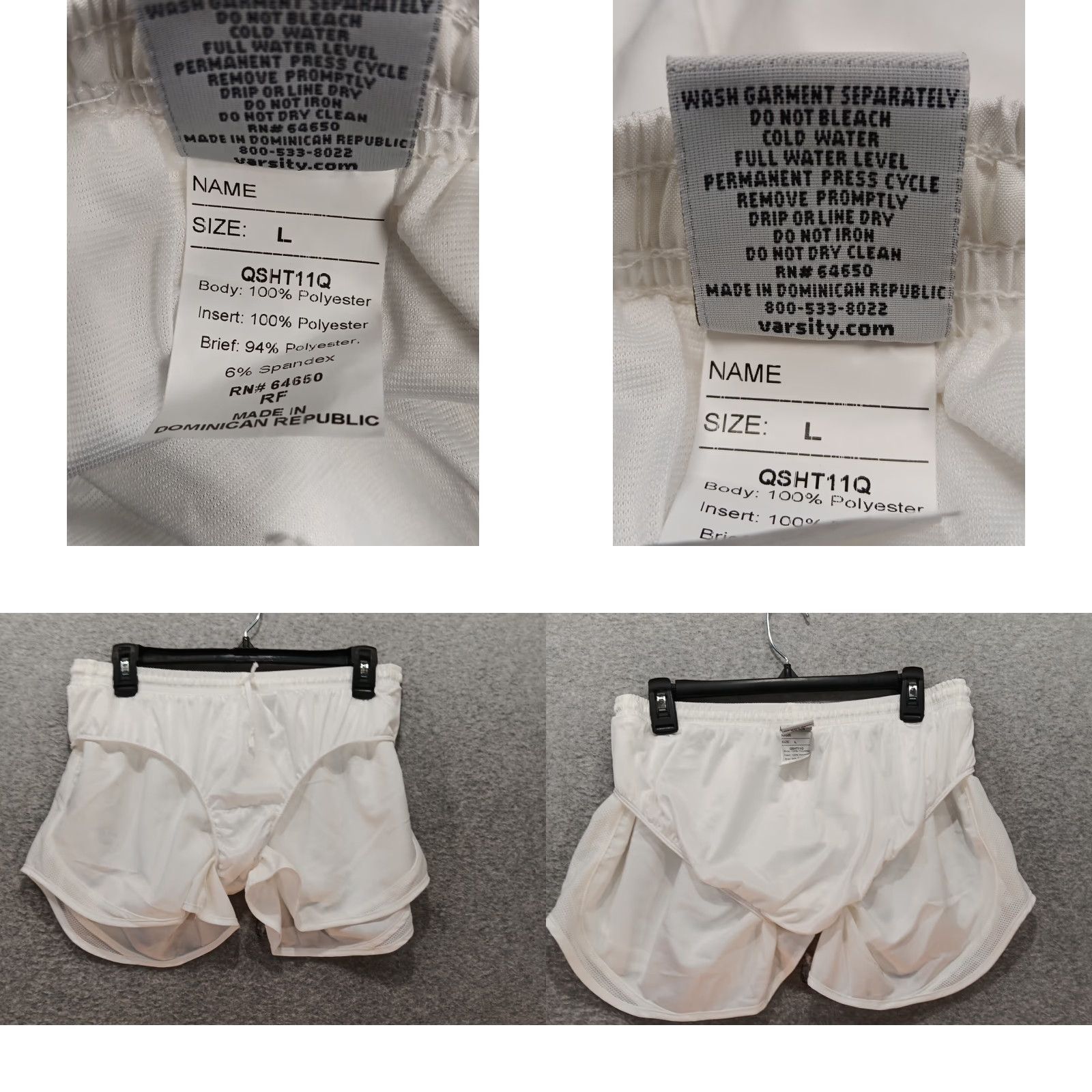ESPIRIT VARSITY SPIRIT Shorts Women L White Built In Brief Cheerleading Dance Elastic Waist Mid Rise 3 in Inseam Sports Womens Size 36" / US 14 / IT 50 - 8 Thumbnail