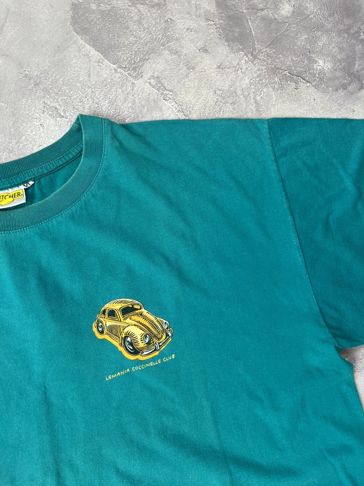 Vintage Vintage Volkswagen Beetle Lemania Coccinelle T-Shirt Green Size US XL / EU 56 / 4 - 6 Thumbnail