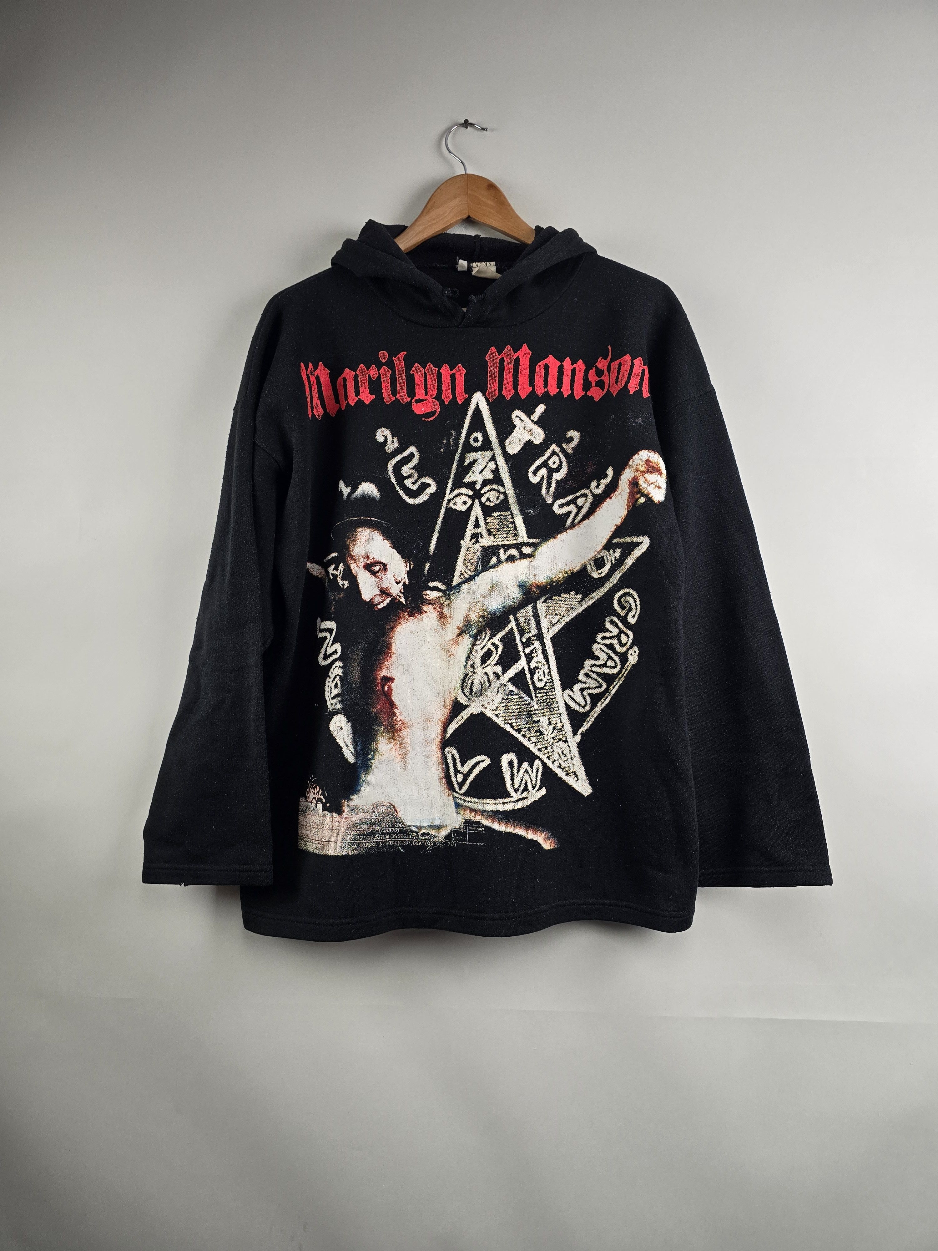 トップス Marilyn Manson AGAINST ALL GODS 2004 Vintage Marilyn Manson Shirt 2004 Against All Gods American