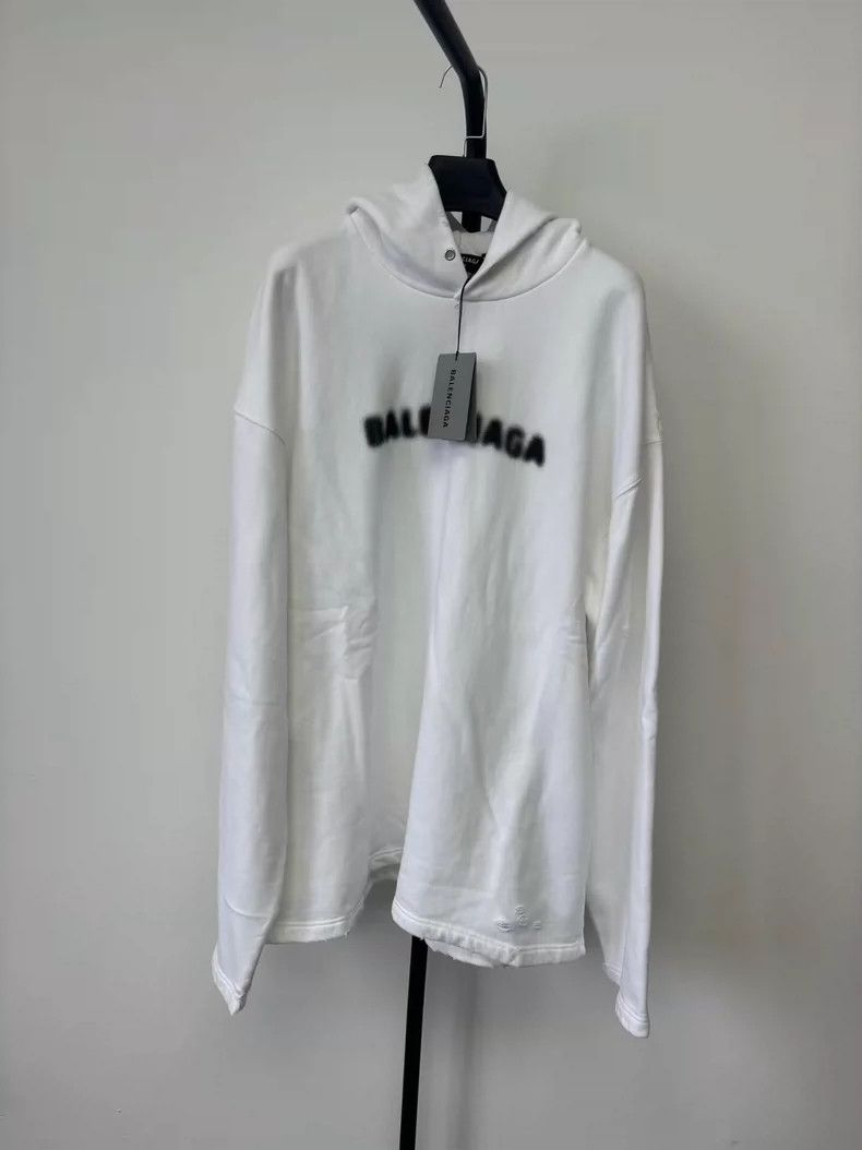 Balenciaga Balenciaga Logo monogrammed mosaic hooded pullover sweatsh Size US XS / EU 42 / 0 - 1 Thumbnail