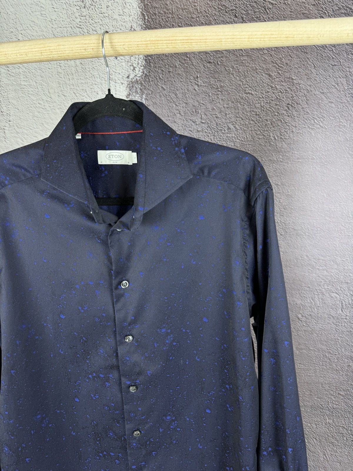 Eton ETON blue spray pattern Brighton long sleeve shirt Size US L / EU 52-54 / 3 - 4 Thumbnail