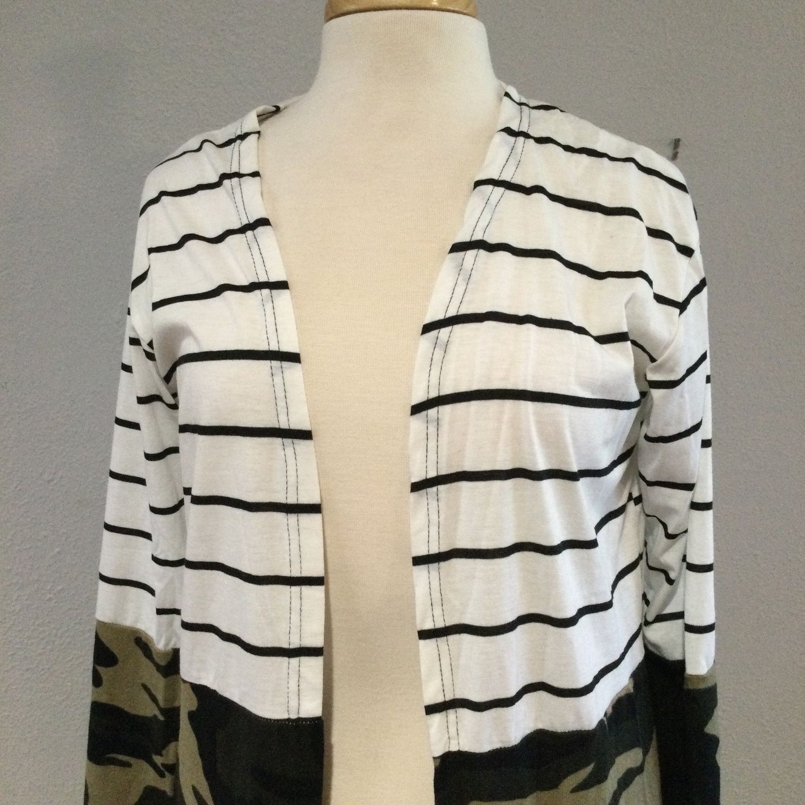Other Open Front Color Block Long Sleeve Lightweight Cardigan M Size M / US 6-8 / IT 42-44 - 2 Thumbnail