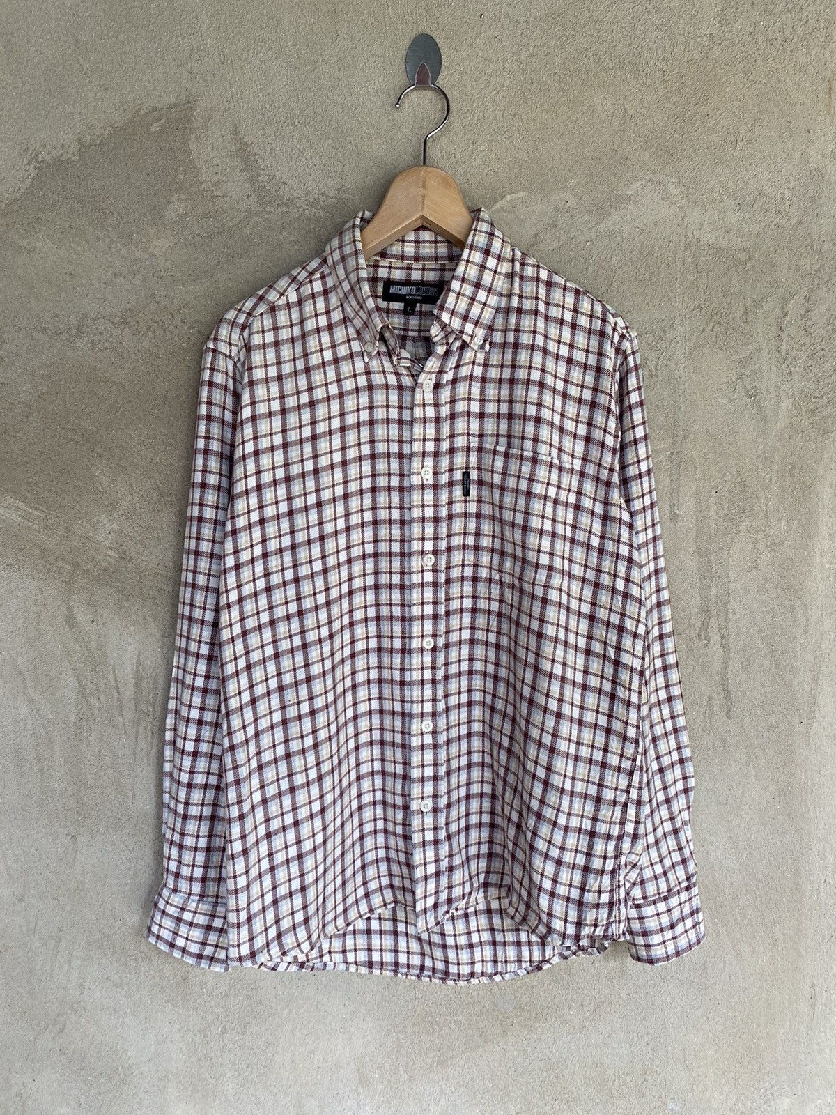 Flannel Michiko London Koshino Plaid Tartan Flannel Shirt Size US M / EU 48-50 / 2 - 2 Thumbnail