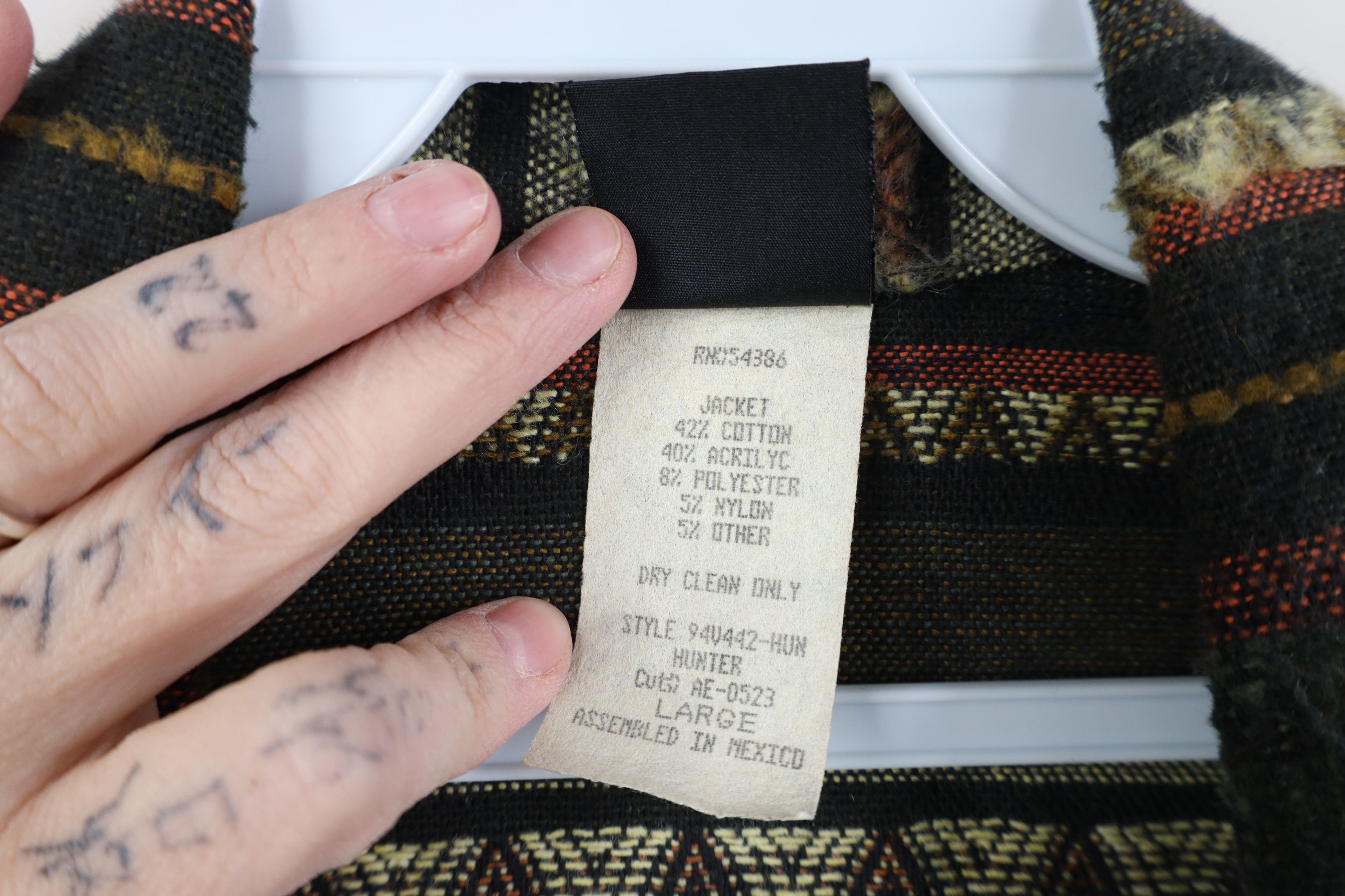 Vintage Vintage 90s Streetwear Tone Knit Suit Coat Blazer Jacket Size L / US 10 / IT 46 - 9 Thumbnail