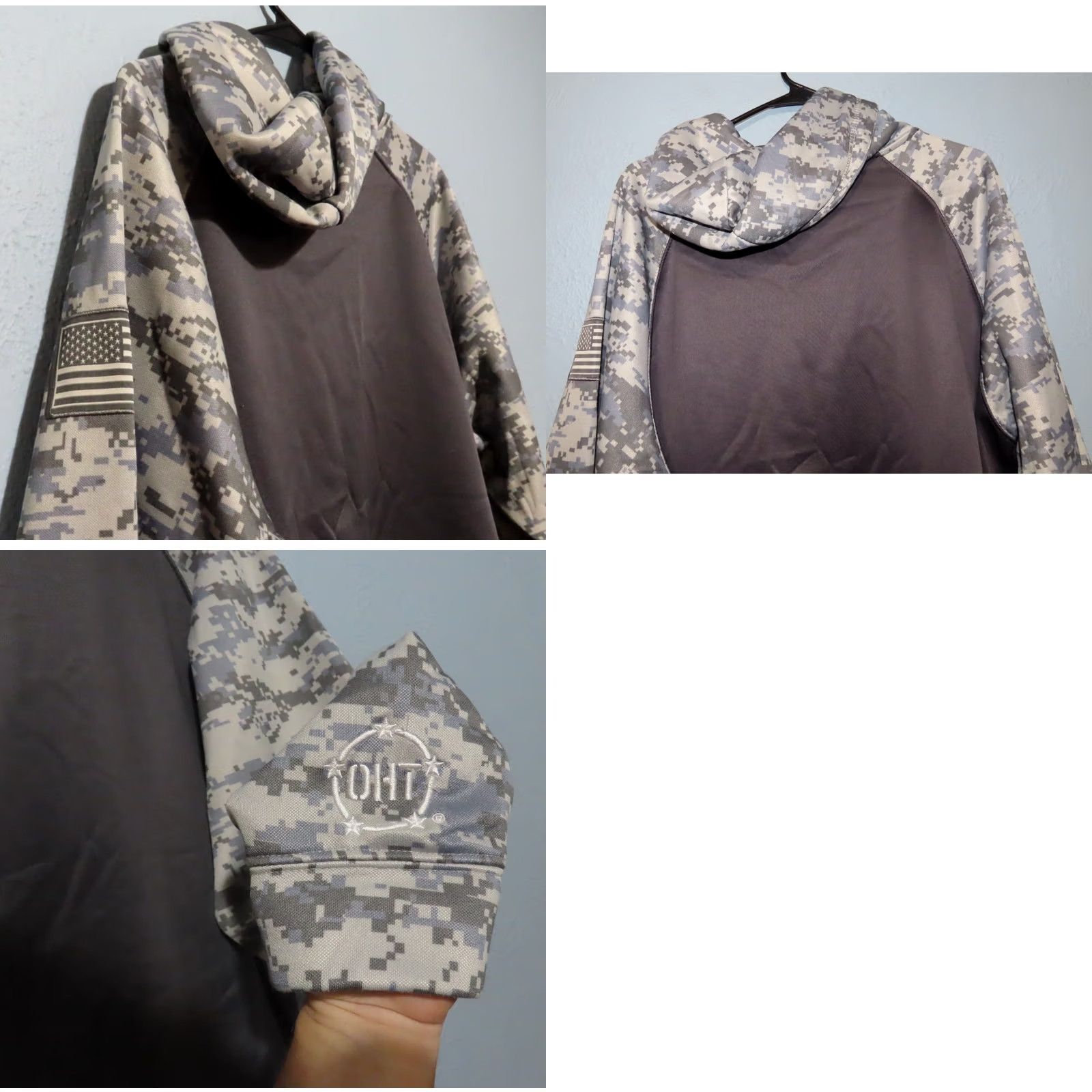 Vintage READ Colosseum Ohio University Bobcats Men's XL Gray Camo Hoodie Size US XL / EU 56 / 4 - 8 Thumbnail