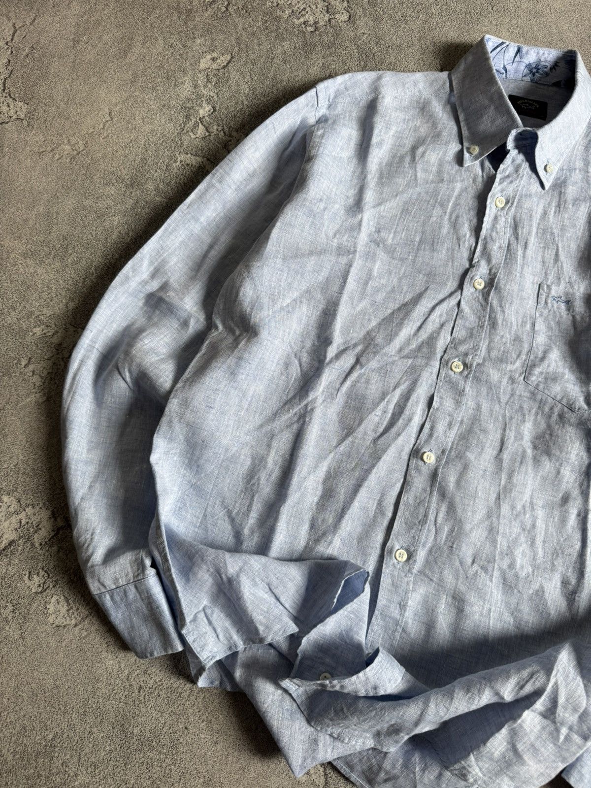 Paul & Shark Paul & Shark L 100% Lino button uk shirt long sleeve linen Size US L / EU 52-54 / 3 - 2 Thumbnail