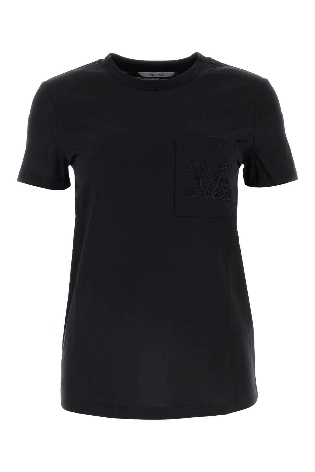 image of Max Mara Black Cotton Papaia T-Shirt, Women's (Size XS)