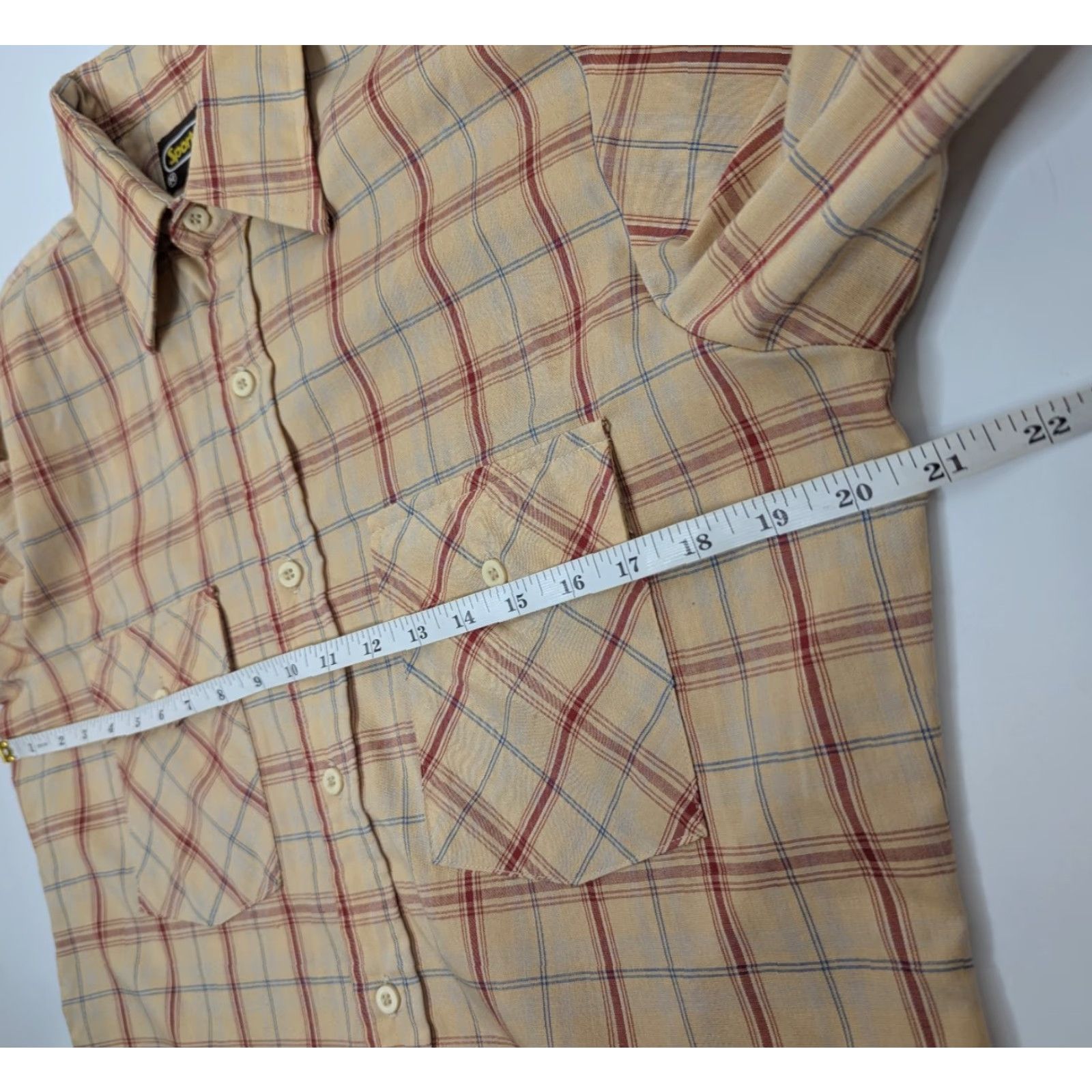 Sears VINTAGE Sears Sportswear Beige Plaid Button Shirt Long Sleeve Men’s Medium Size US M / EU 48-50 / 2 - 6 Thumbnail