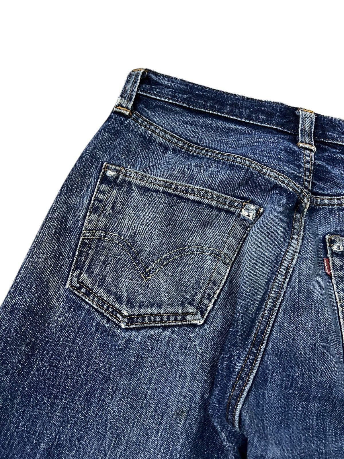 Levi's Vintage Levi’s 501xx Big E Lvc 1950 Usa Distressed Jean Size US 31 - 16 Thumbnail