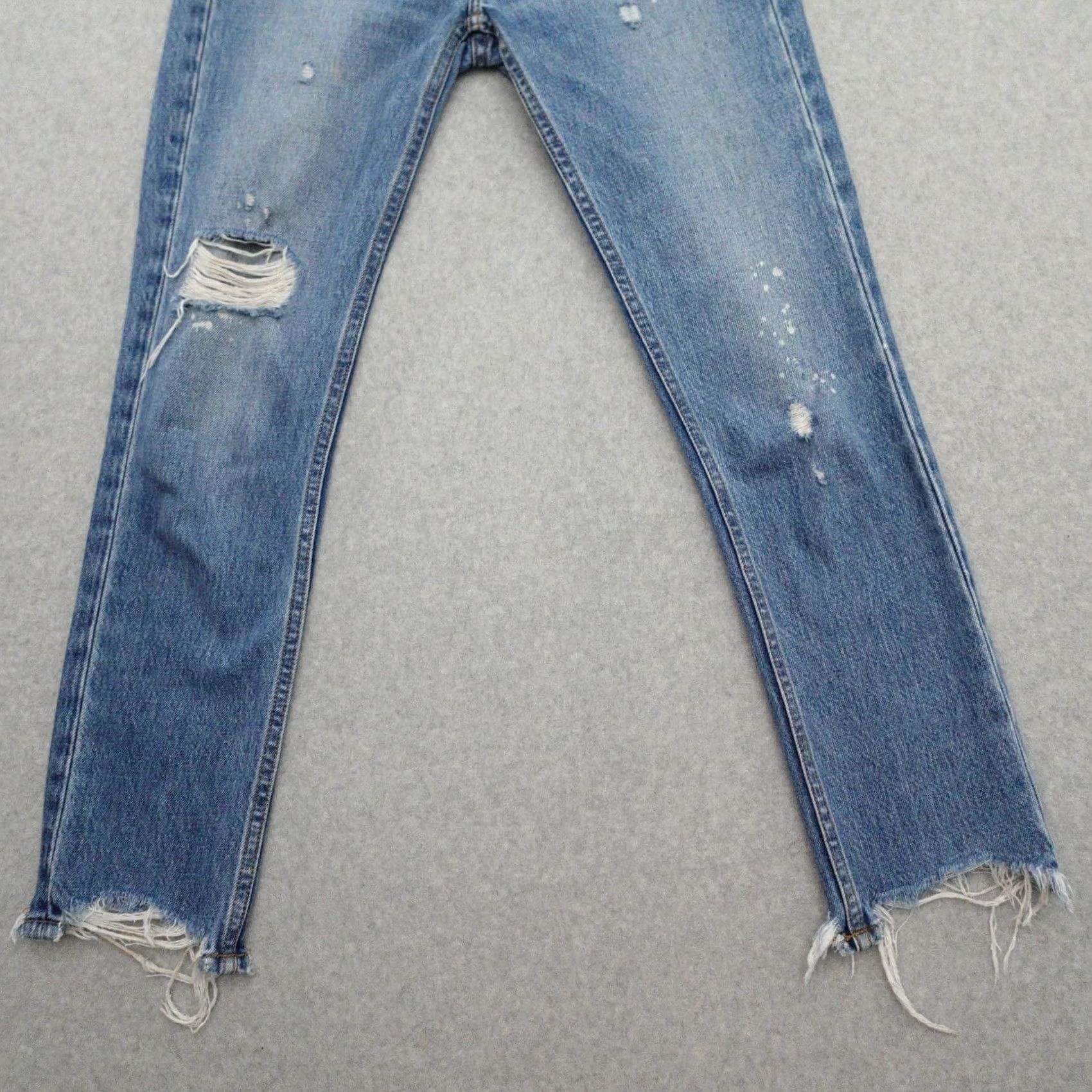 Vintage NO END Jeans Womens 24 Slim Straight Blue Made In USA Size 42" / US 20 - 4 Thumbnail