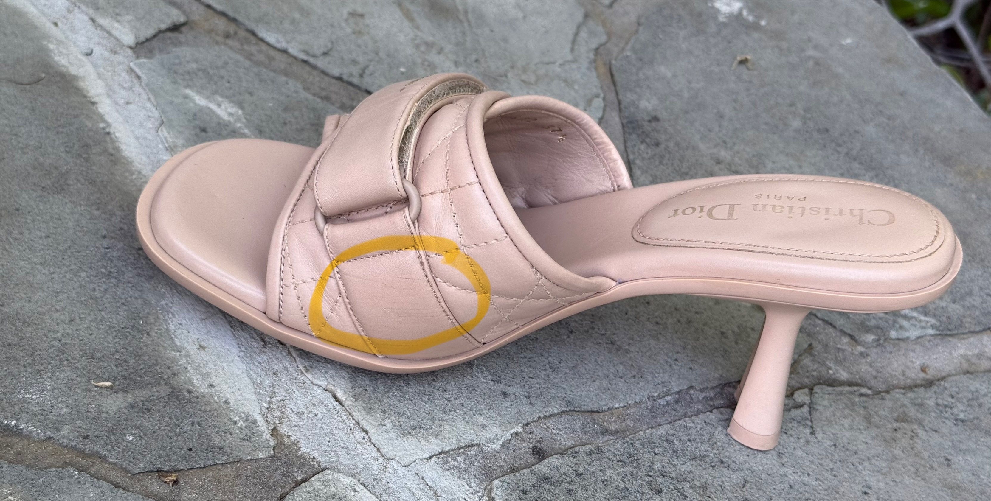 Christian Dior Monsieur Christian Dior Nude Quilted Leather Heeled Size US 7.5 / IT 37.5 - 15 Thumbnail