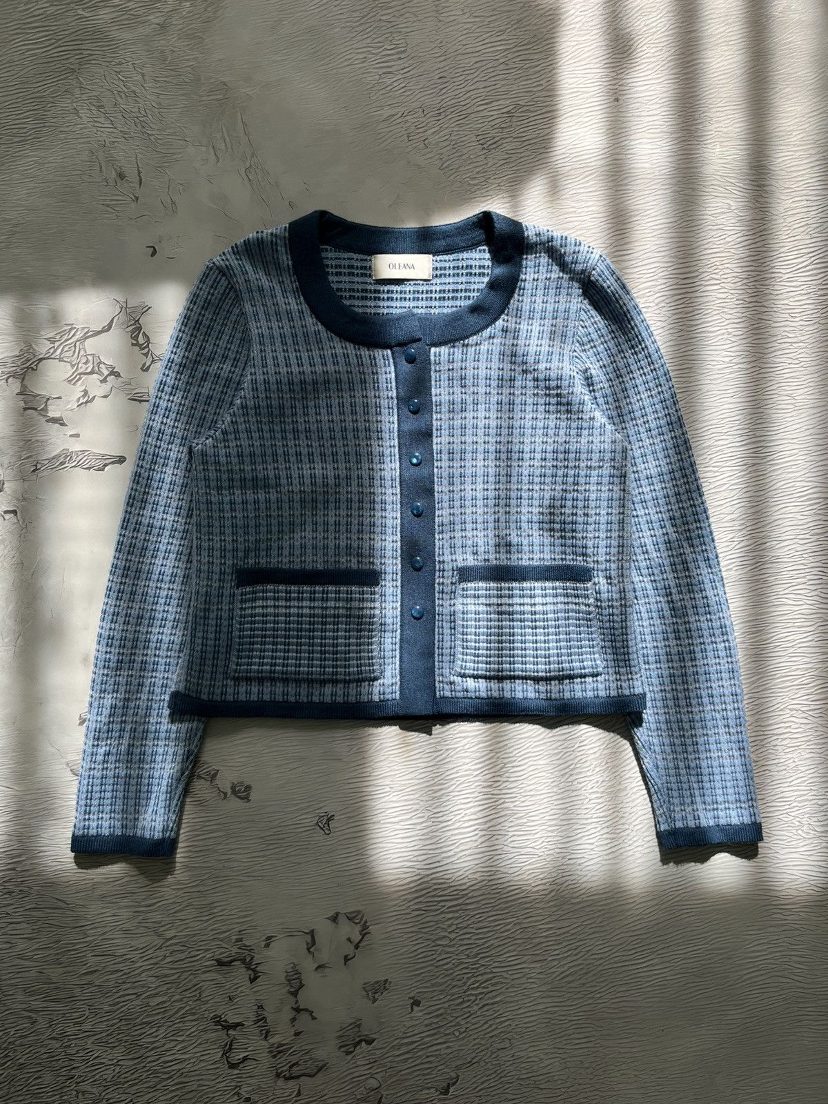 Other OLEANA Women’s Poised Plaid Merino Wool Cardigan Size M Size M / US 6-8 / IT 42-44 - 2 Thumbnail