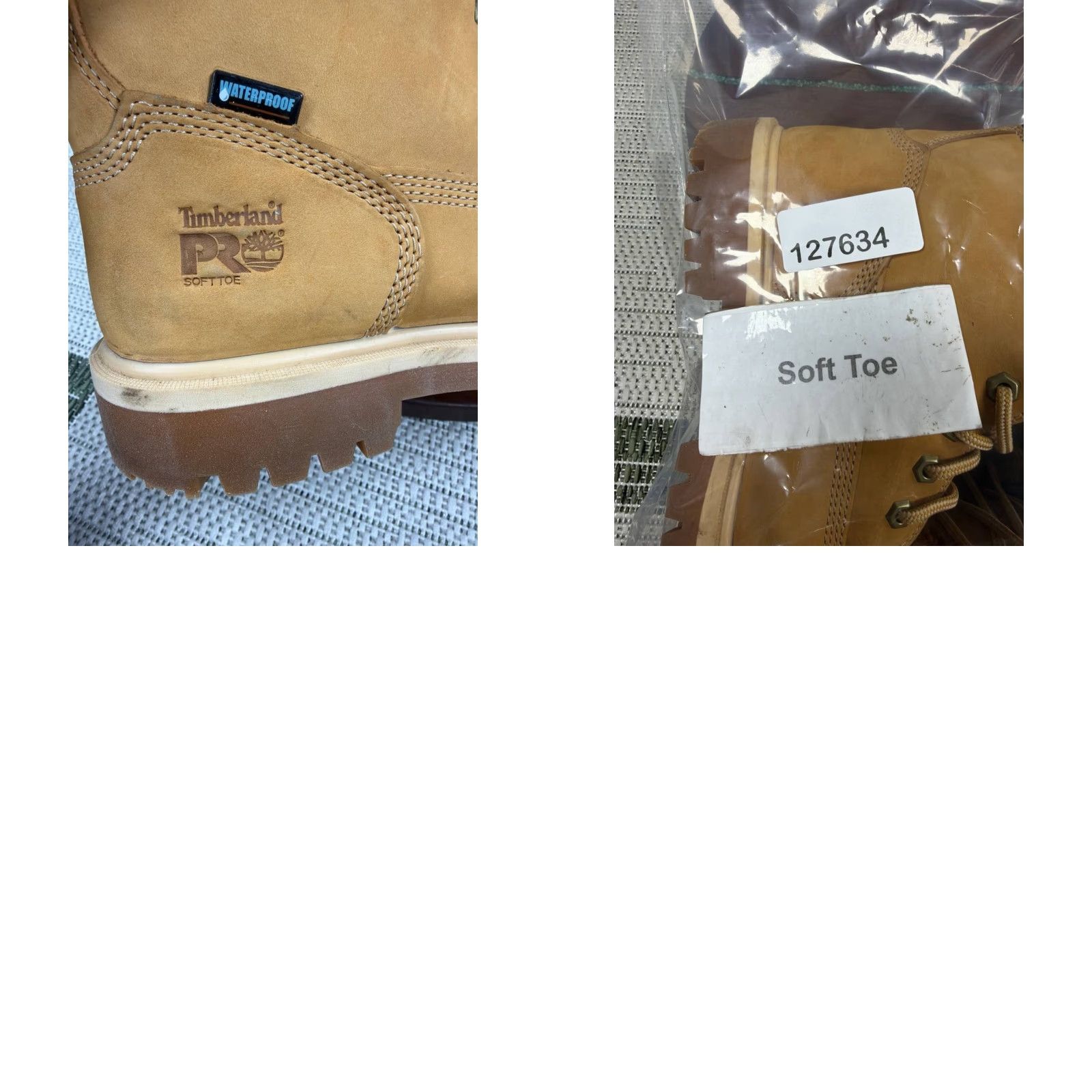 Timberland Pro Direct Attach 6 Boot Women Beige Nubuck Weatherproof Slip Resistant Work WB