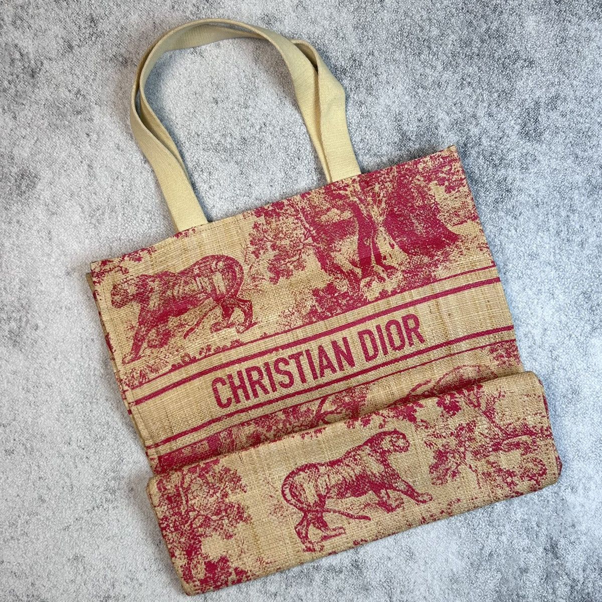 Christian Dior Monsieur Christian Dior Exclusive GWP Dioriviera straw tote bag Size ONE SIZE - 4 Thumbnail