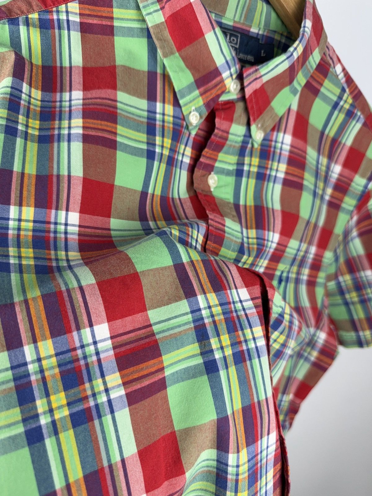 Polo Ralph Lauren Vintage 90s PRL Polo Ralph Lauren Madras Plaid Shirt Size US L / EU 52-54 / 3 - 5 Thumbnail