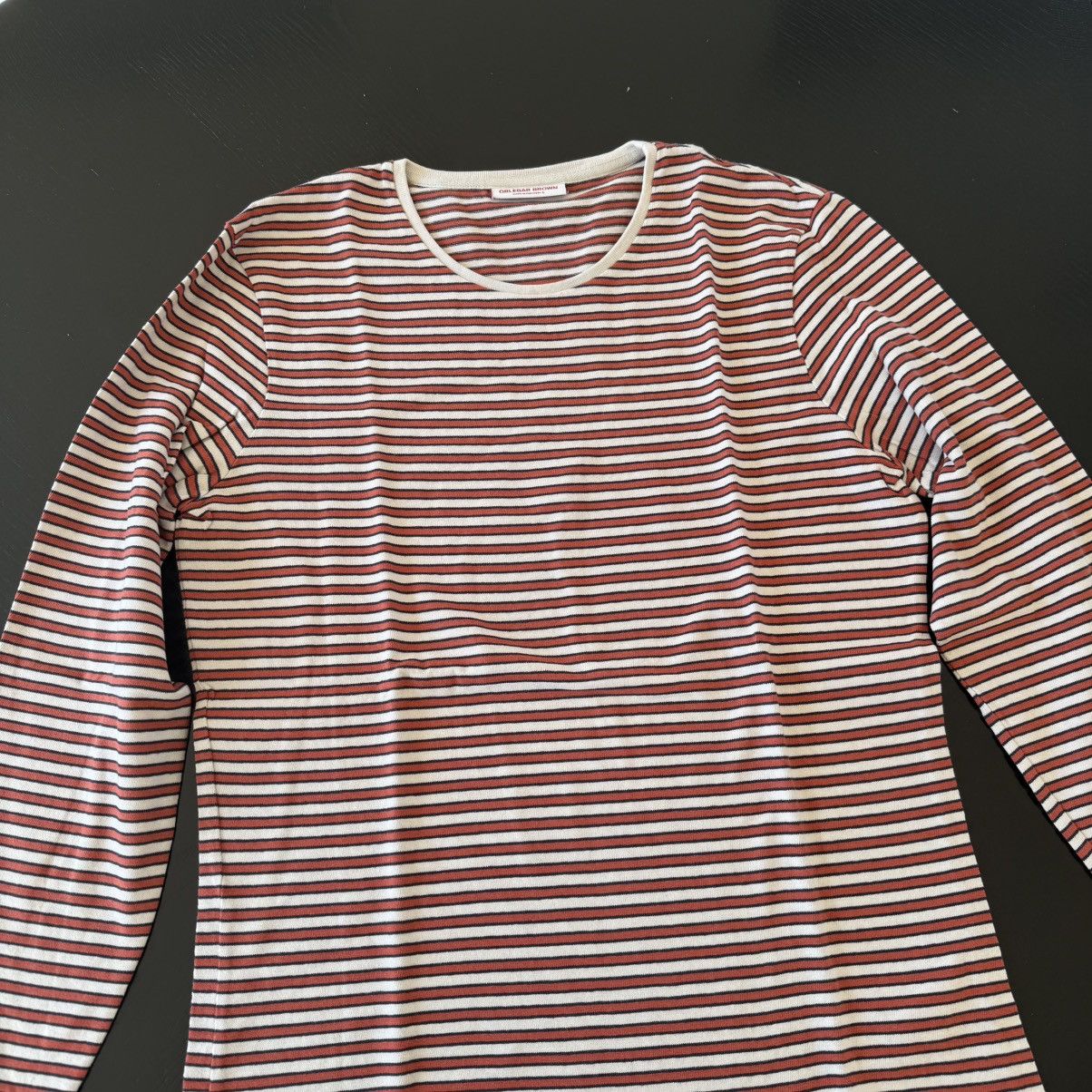 Orlebar Brown Orlebar Brown Red Striped Button Down Size Large Top Size US L / EU 52-54 / 3 - 2 Thumbnail