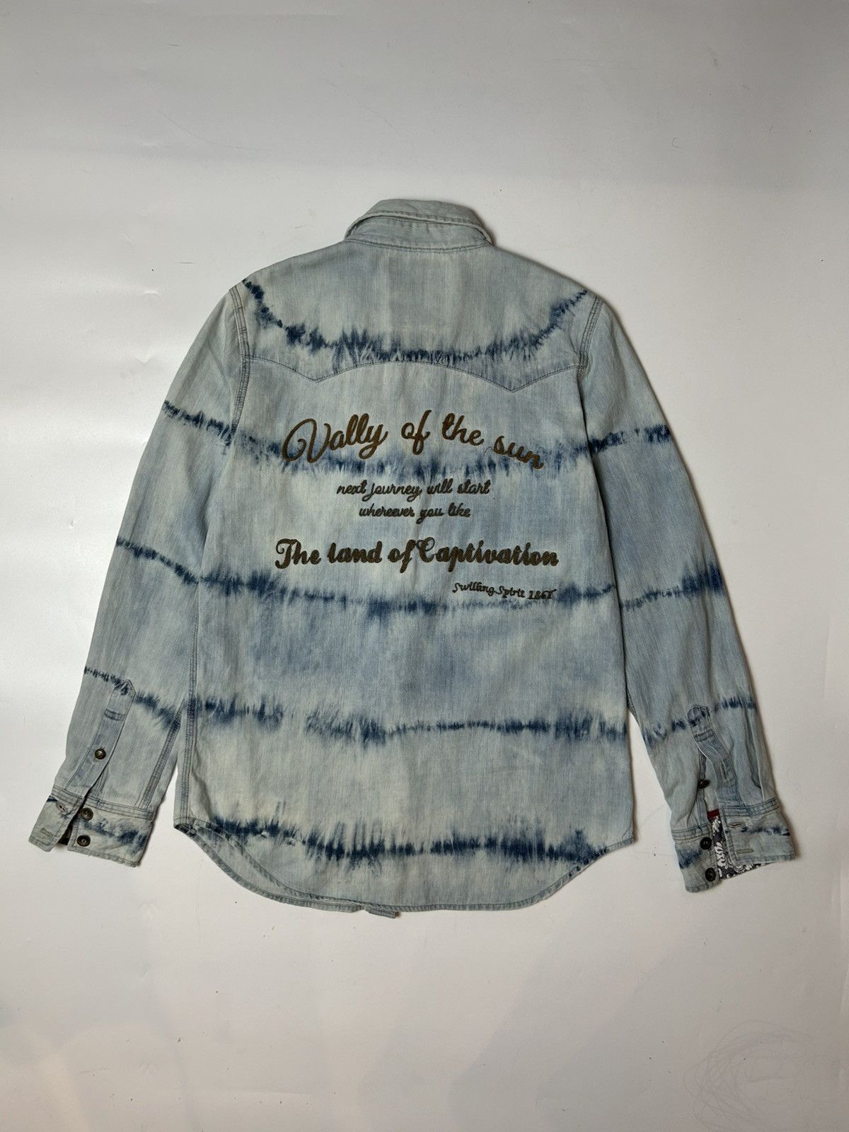 If Six Was Nine × Vintage VINTAGE TIE DIE FLASH REPORT BUTTON UP JACKET Size L / US 10 / IT 46 - 4 Thumbnail
