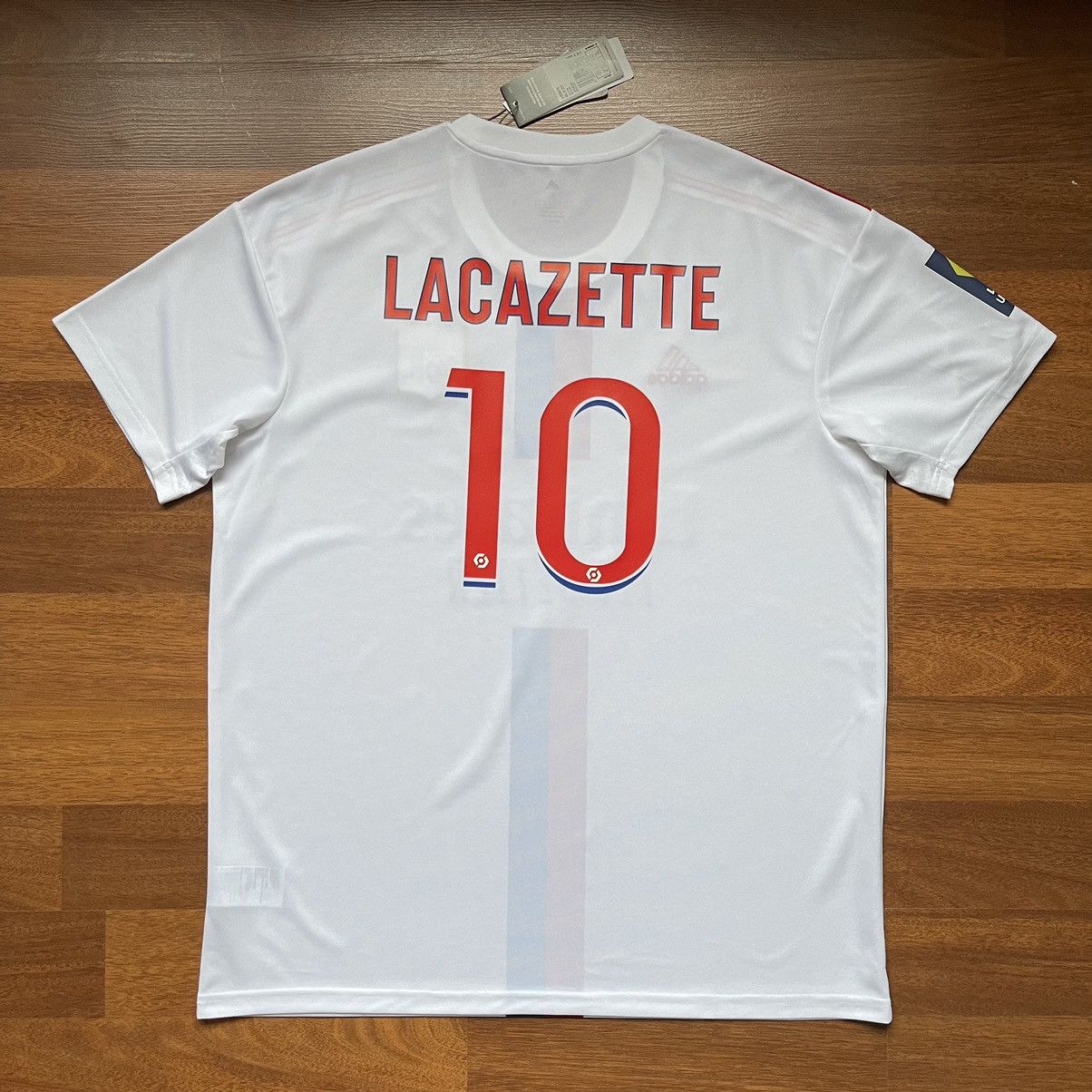 image of NWT Lyon Adidas 2022/2023 Football Home Jersey 10 Lacazette in White, Men's (Size XL)