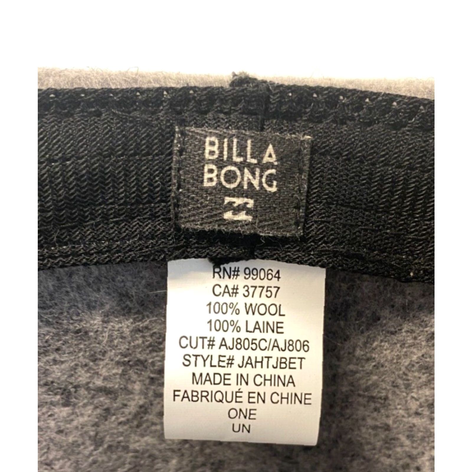 Billabong Billabong Hat Women One Size Gray Wool Felt Fedora Outdoor Travel Western Classic City Hunting Nature Outdoor Size ONE SIZE - 8 Thumbnail