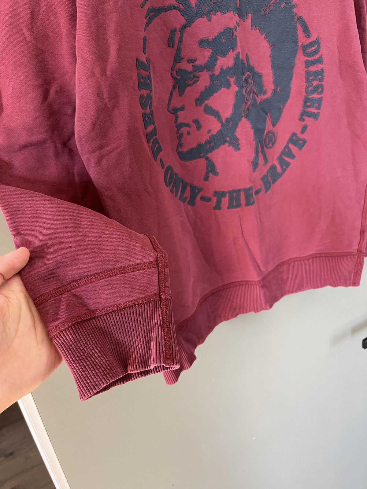 Diesel Diesel Vintage Cherokee Punk Burgundy Sweatshirt Size US S / EU 44-46 / 1 - 6 Thumbnail