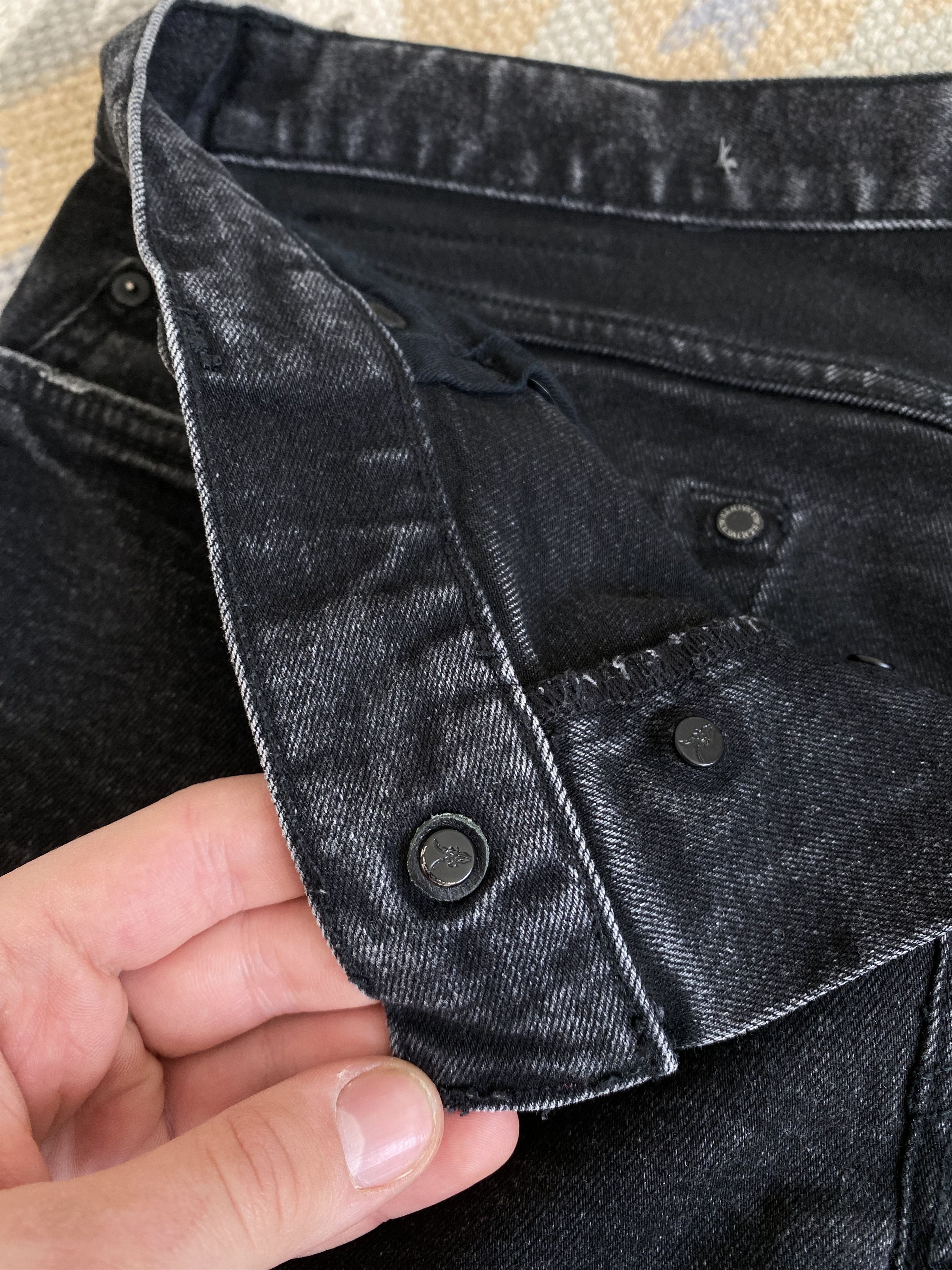Allsaints Allsaints Cotton Black Washed Slim Denim Jeans Pants Size US 31 - 12 Thumbnail
