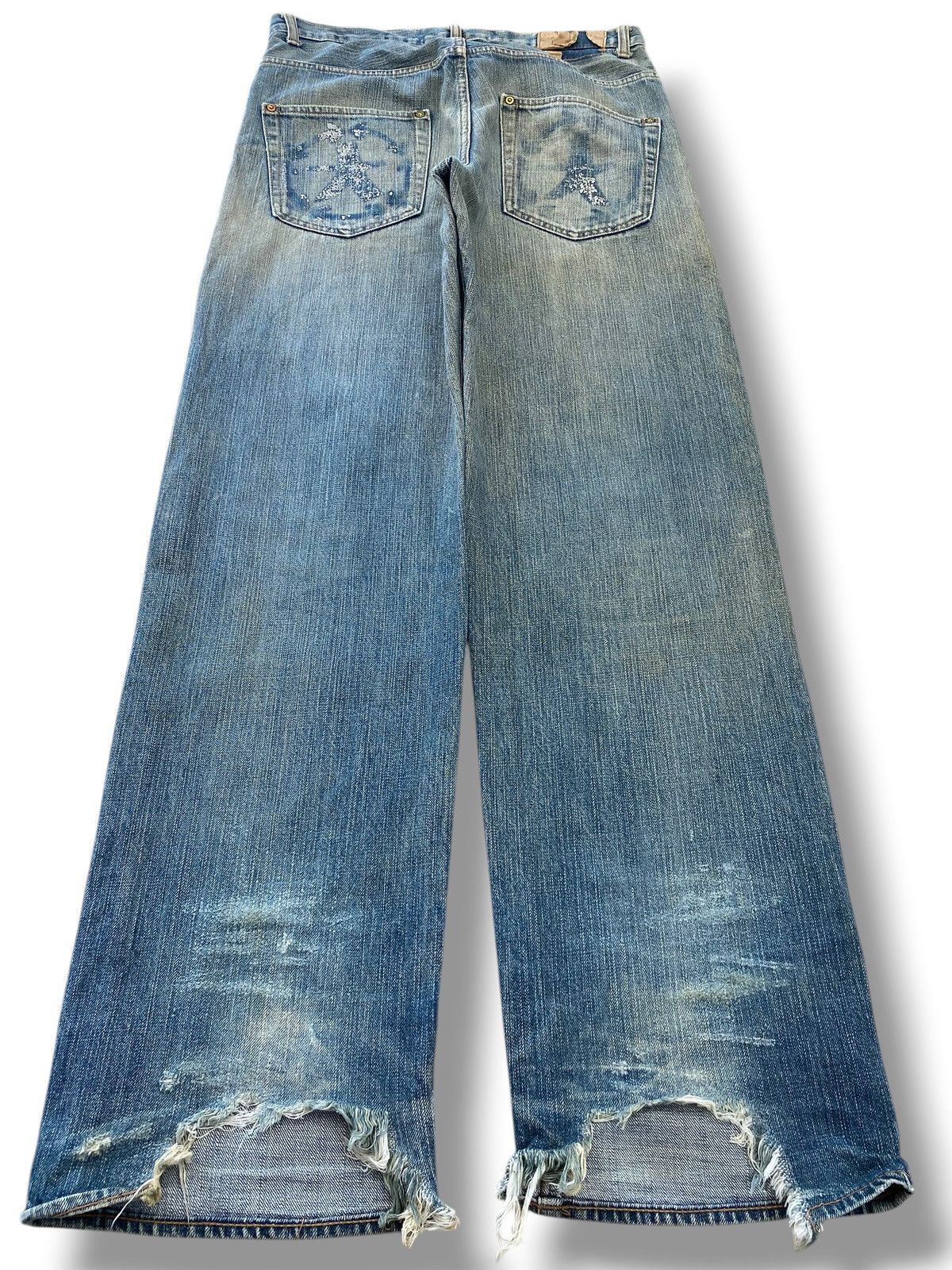 Japanese Brand Japanase Brand Faded Wash Style Straight Leg Jeans Size US 32 / EU 48 - 3 Thumbnail