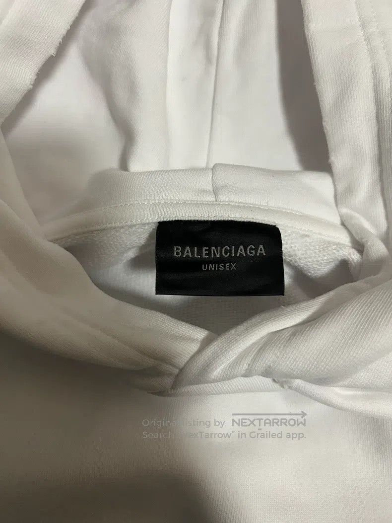 Balenciaga Balenciaga Sweatshirt White Letter Long Sleeve Pullover Ho Size US XXS / EU 40 - 3 Thumbnail