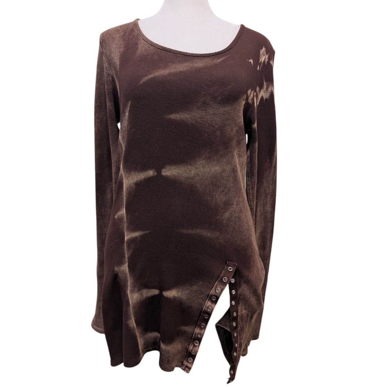 Other Urban X Brown Waffle Two Tone Thermal Top Large Size L / US 10 / IT 46 - 3 Thumbnail
