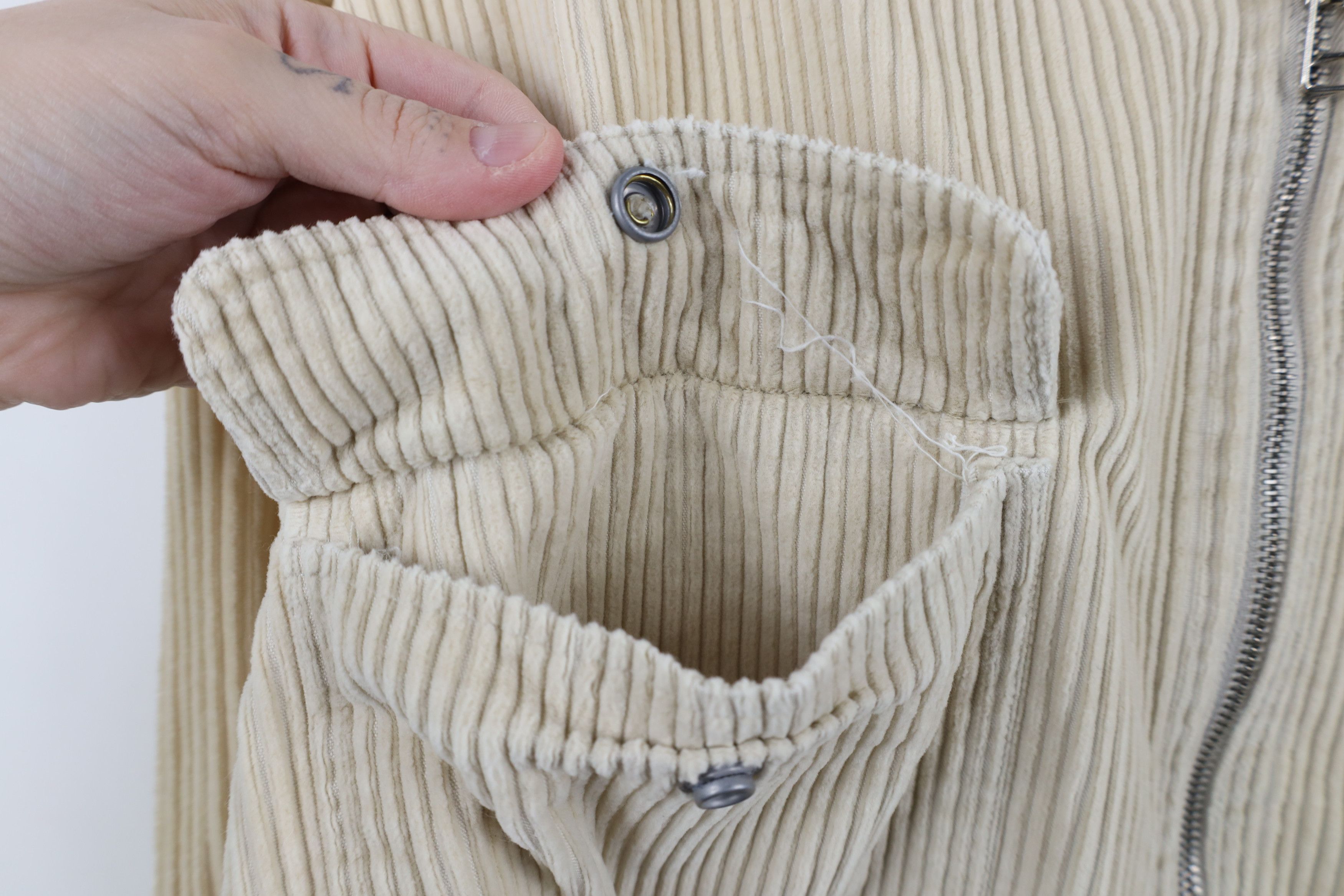 UNIONBAY × Vintage Vintage 90s Unionbay Baggy Fit Corduroy Shirt Jacket Beige Size XL / US 12-14 / IT 48-50 - 5 Thumbnail