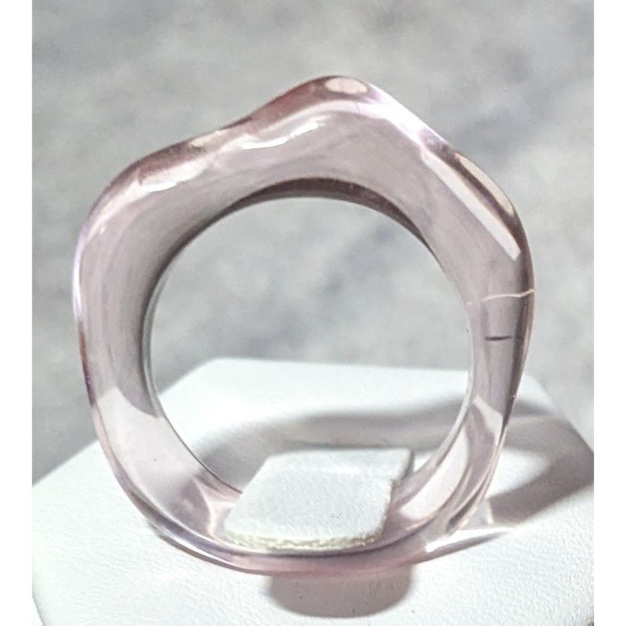 Other Abstract Pastel Pink Translucent Fashion Ring Size 8 Size ONE SIZE - 1 Thumbnail